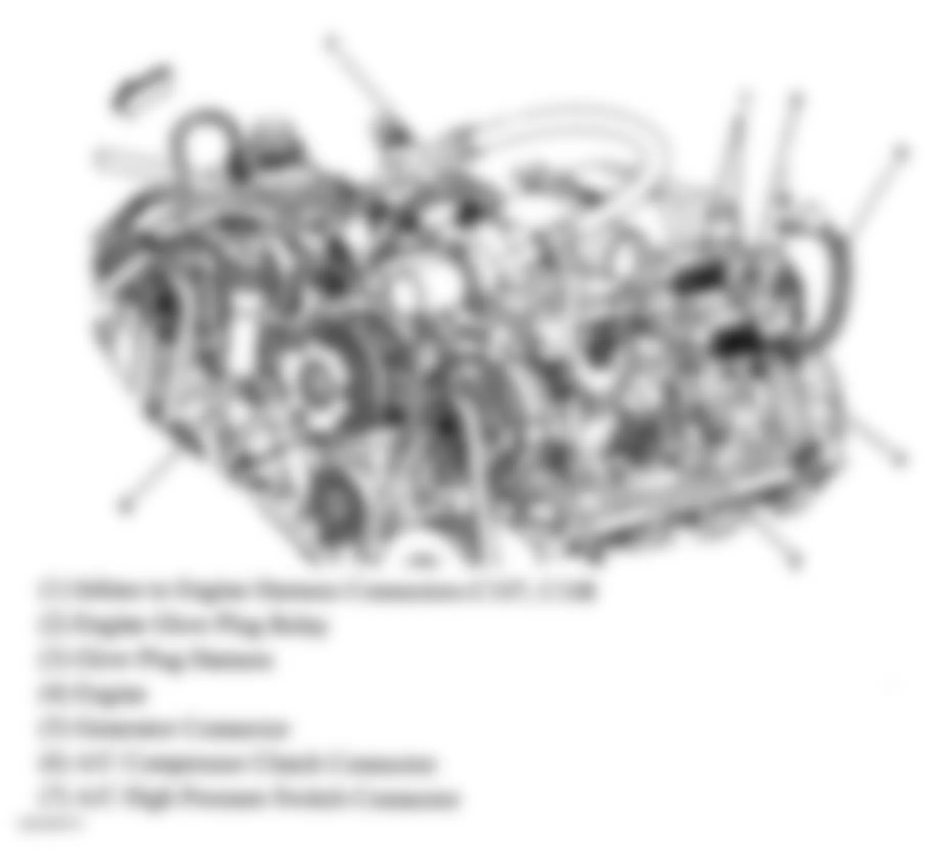 GMC Sierra 2500 2004 - Component Locations -  Left Front Of Engine (6.6L) (LB7)