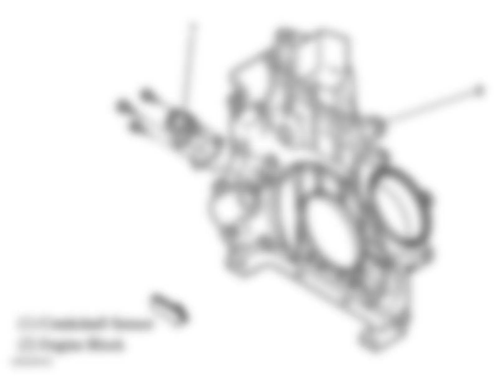GMC Sierra 2500 2004 - Component Locations -  Crankshaft Sensor (6.6L) (LB7)