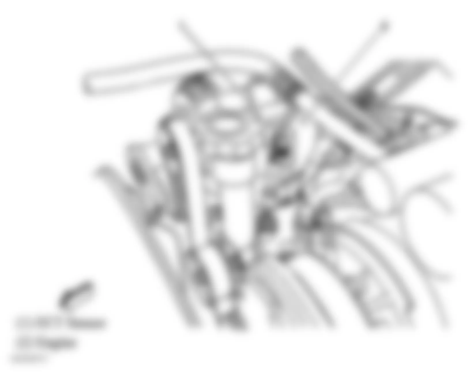 GMC Sierra 2500 2004 - Component Locations -  Engine Coolant Temperature (ECT) Sensor (6.6L) (LB7)