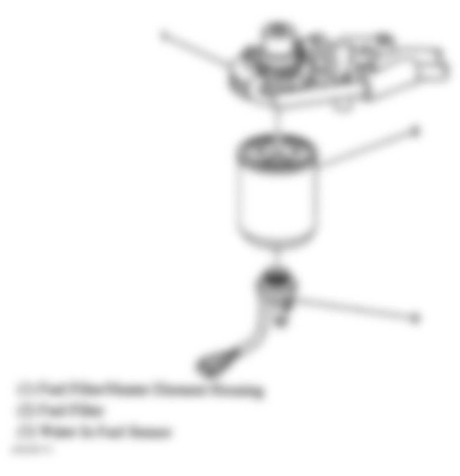 GMC Sierra 2500 2004 - Component Locations -  Water In Fuel Sensor (6.6L)