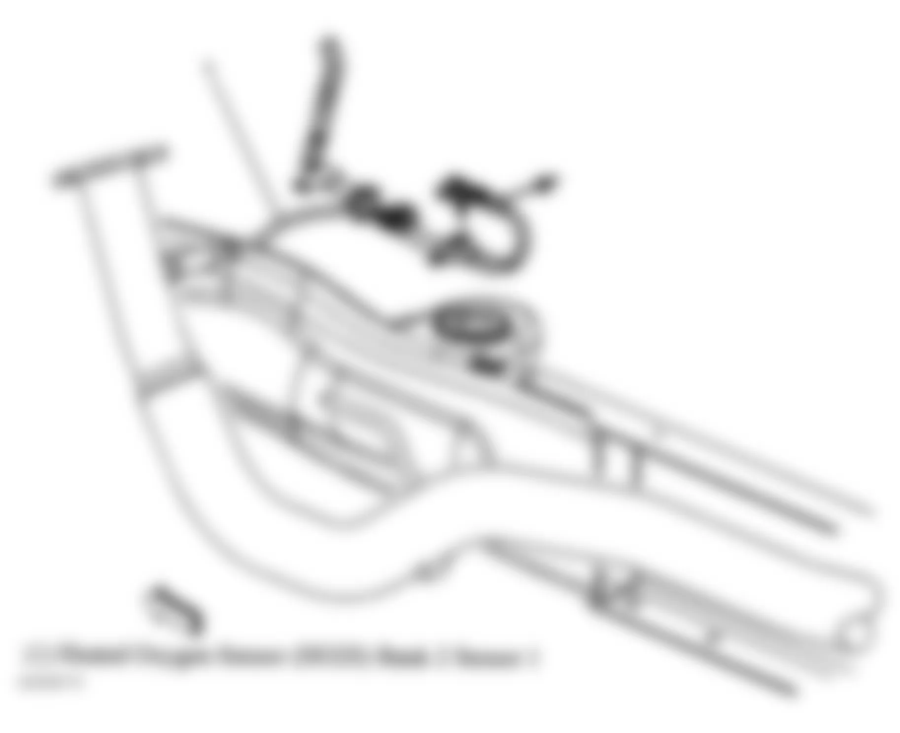 GMC Sierra 2500 2004 - Component Locations -  Heated Oxygen Sensor (HO2S) Bank 2 Sensor 1 (8.1L)