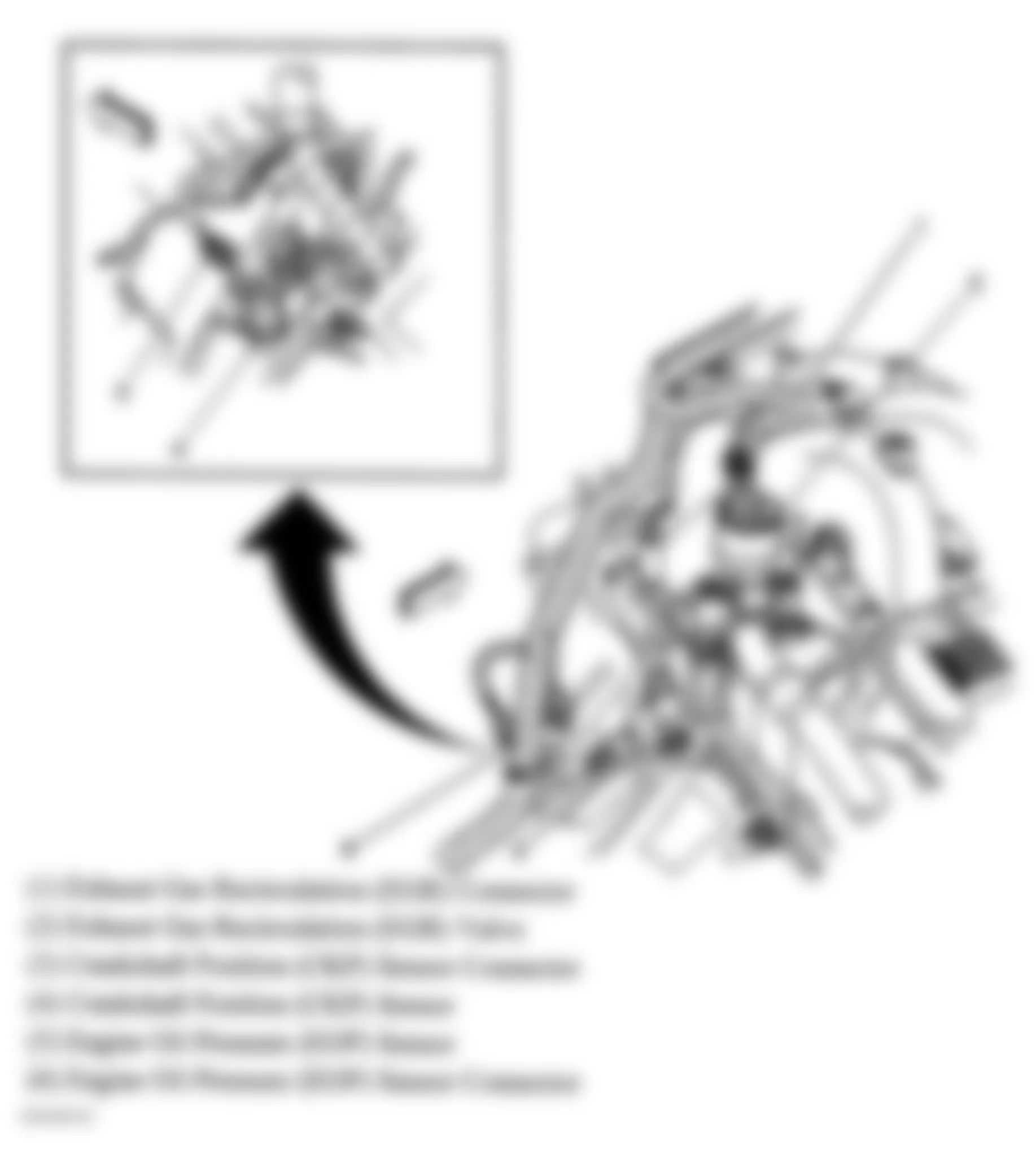 GMC Sierra 2500 2004 - Component Locations -  Rear Of Engine (8.1L)