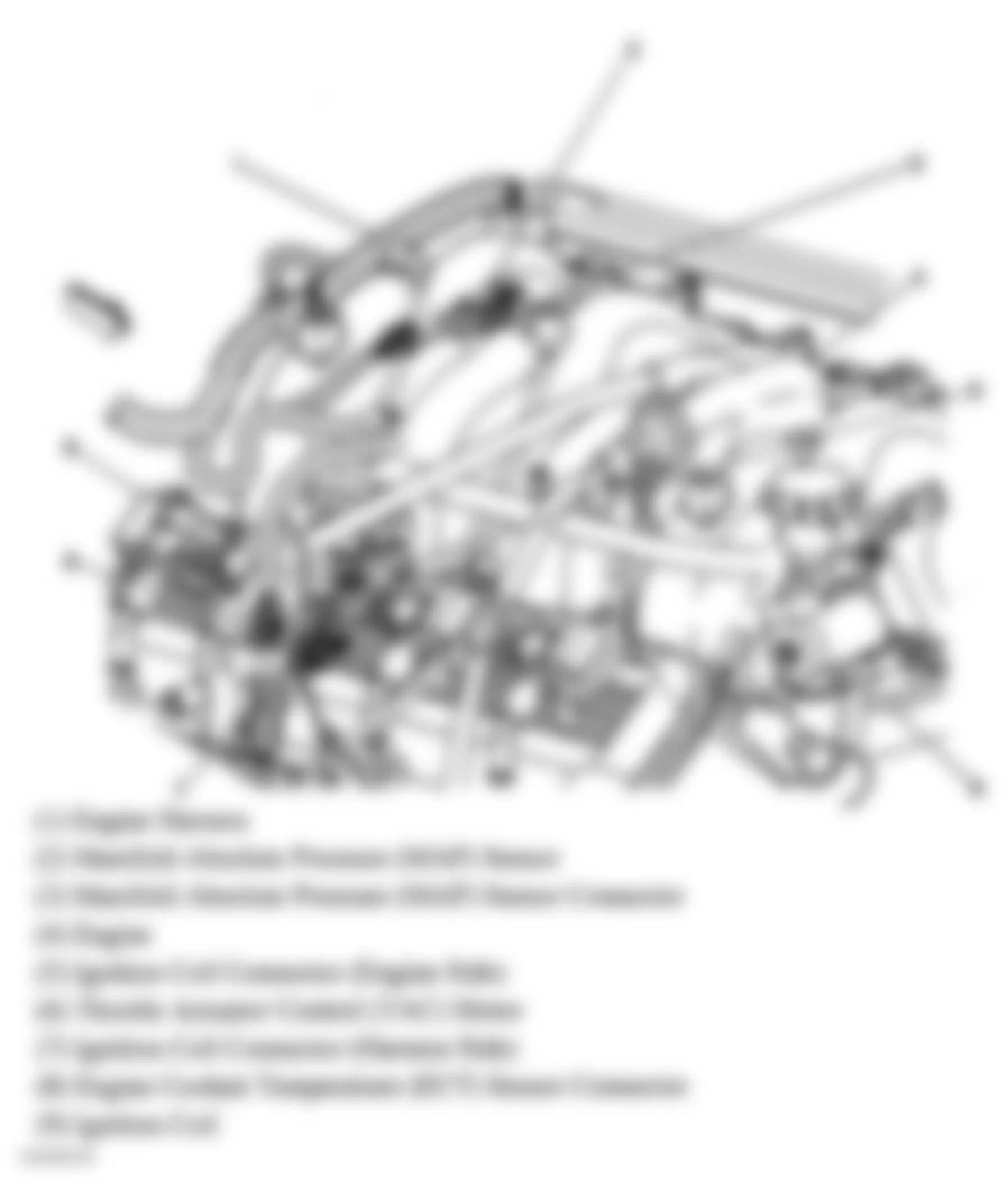 GMC Sierra 2500 2004 - Component Locations -  Upper Right Side Of Engine (8.1L)