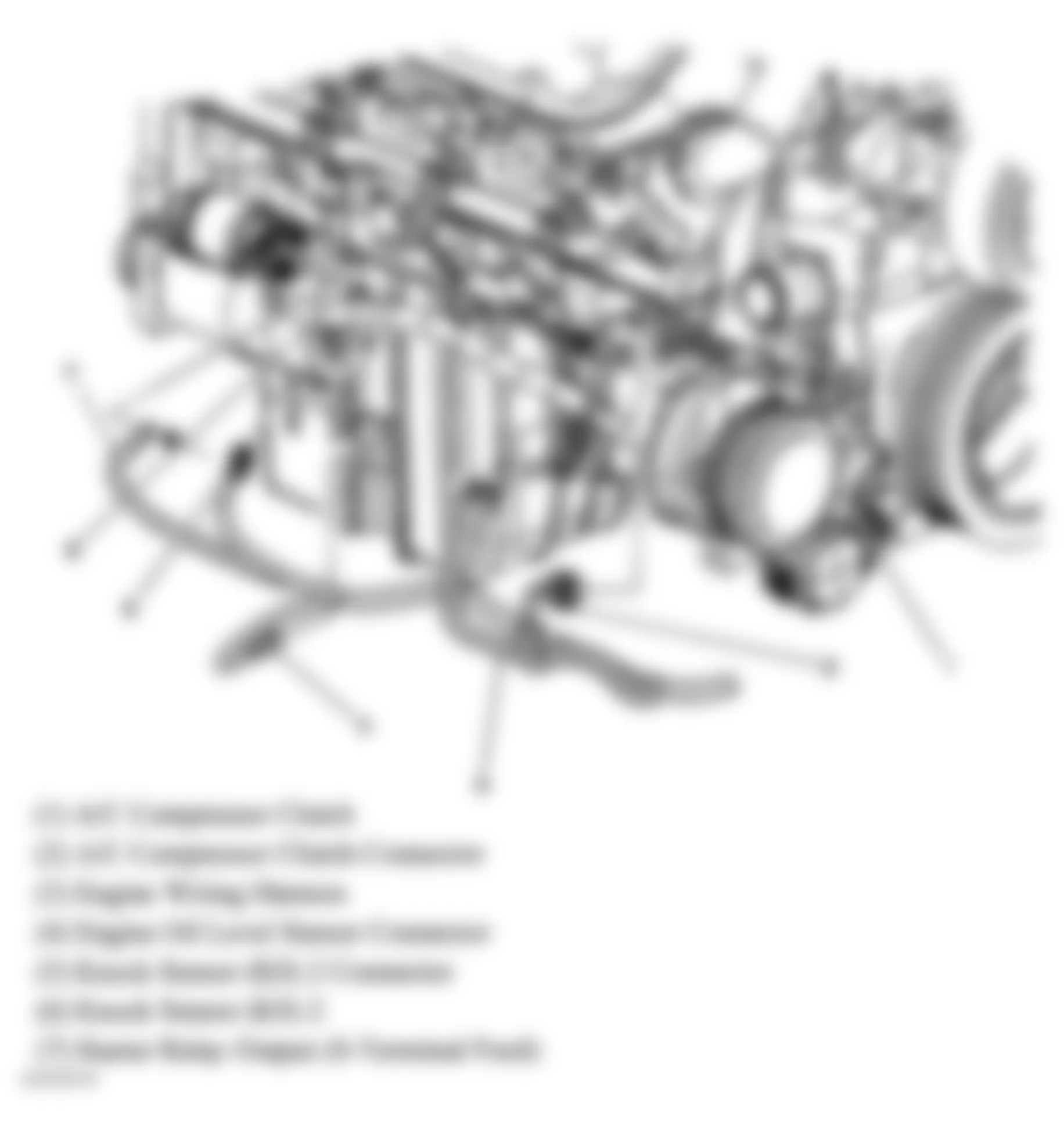 GMC Sierra 2500 2004 - Component Locations -  Lower Right Side Of Engine (8.1L)