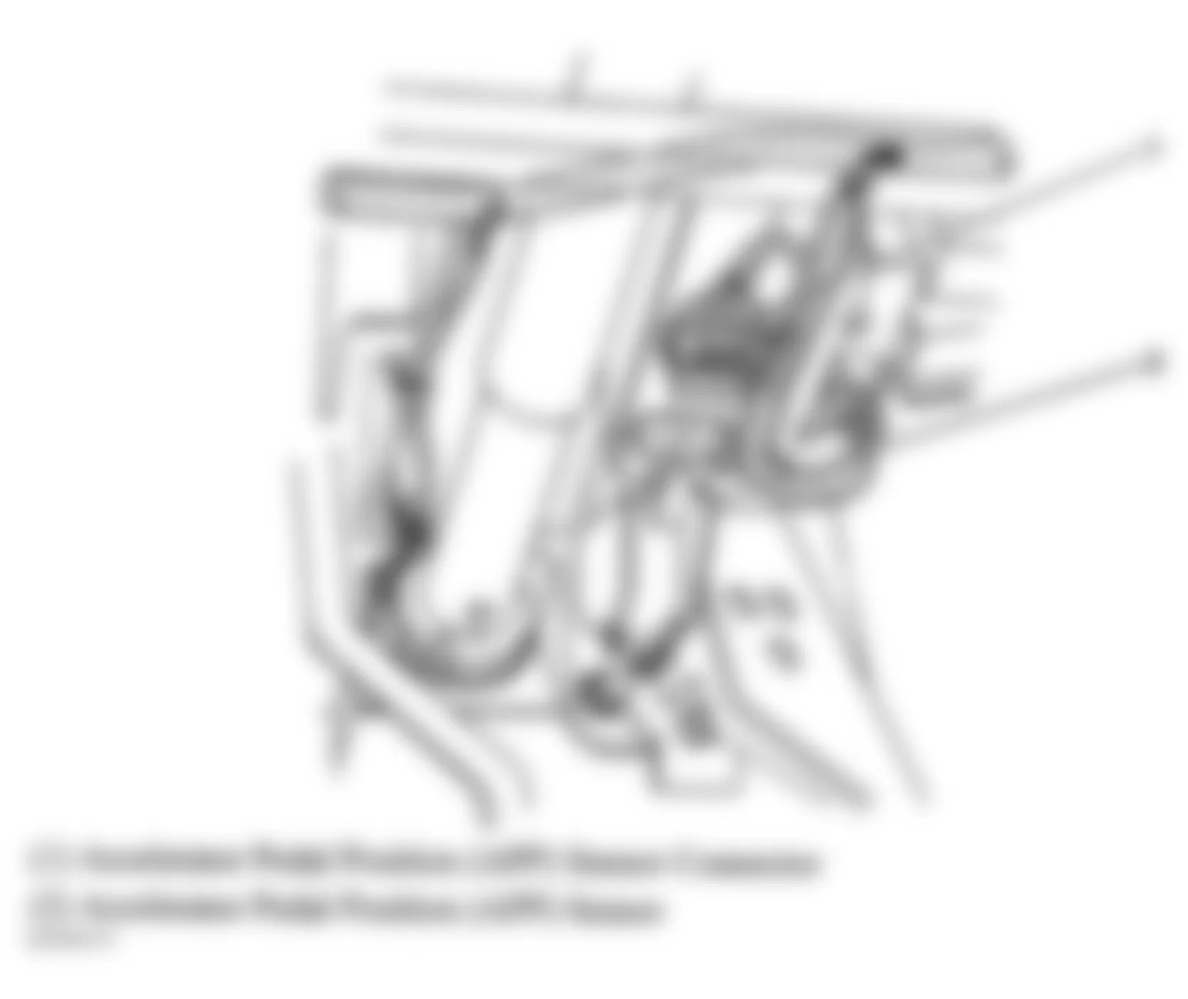GMC Sierra 2500 2004 - Component Locations -  Accelerator Pedal Position (APP) Sensor (8.1L)