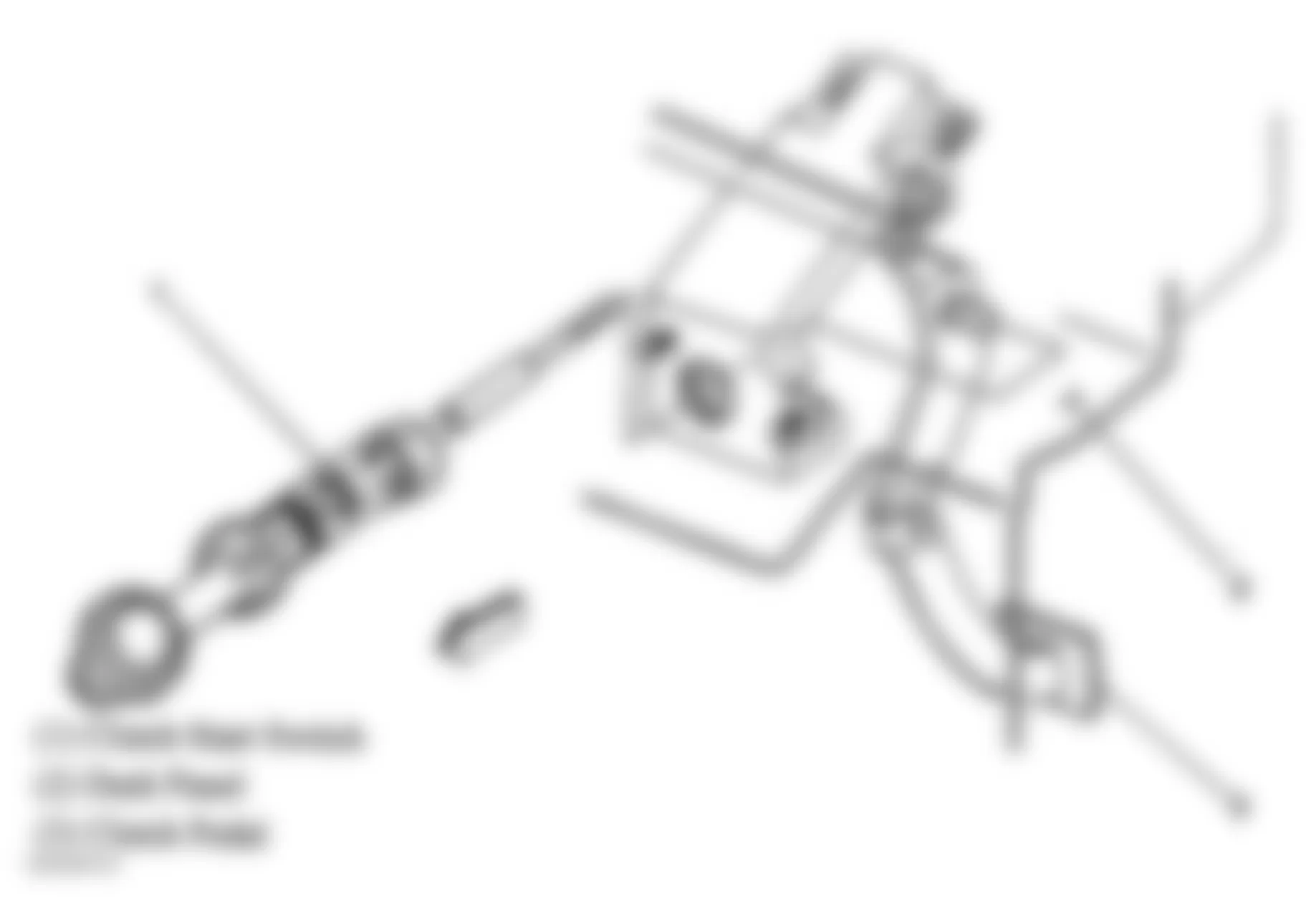 GMC Sierra 2500 2004 - Component Locations -  Clutch Start Switch