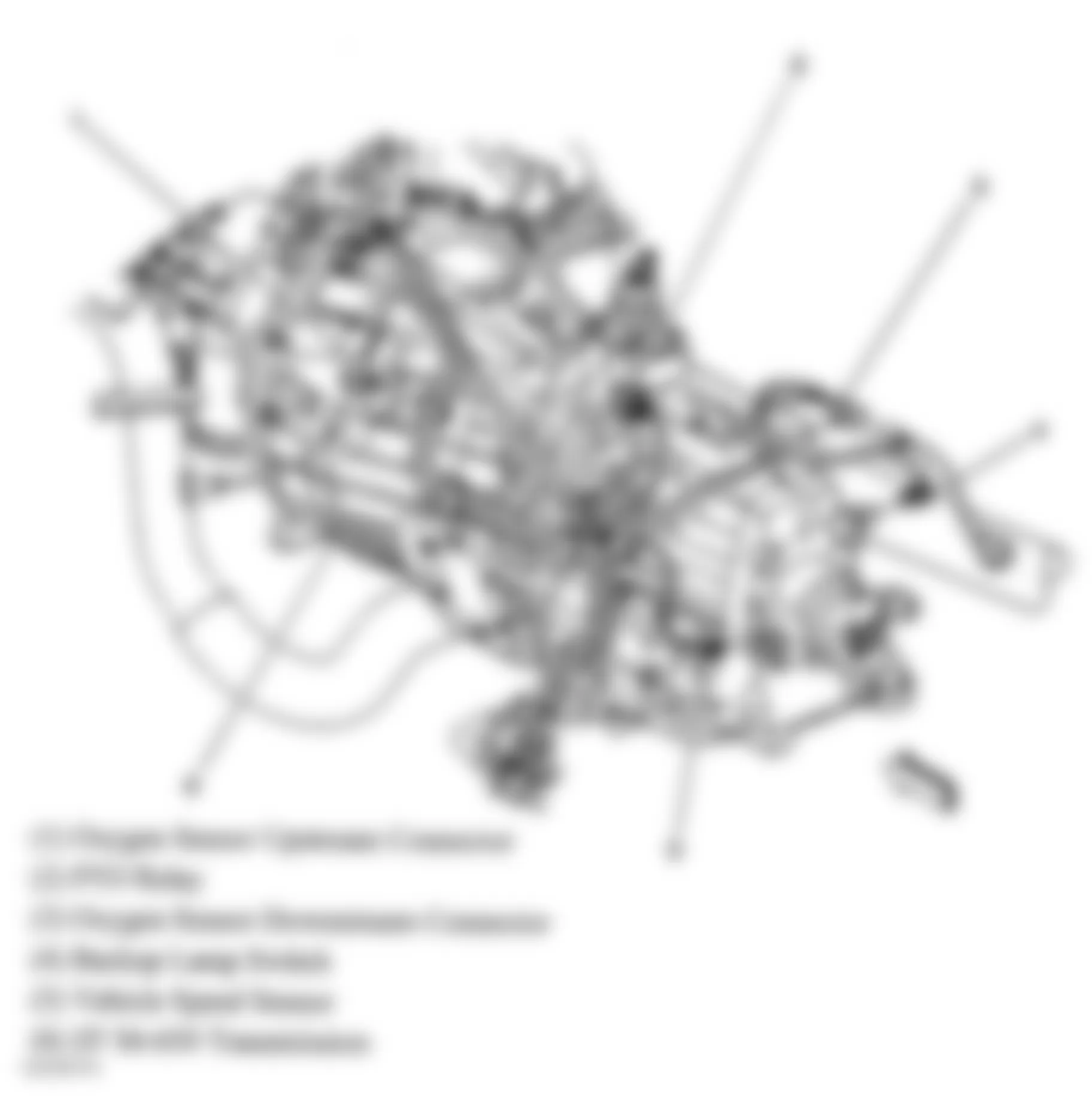 GMC Sierra 2500 2004 - Component Locations -  Manual Transmission (ZF S6-650)