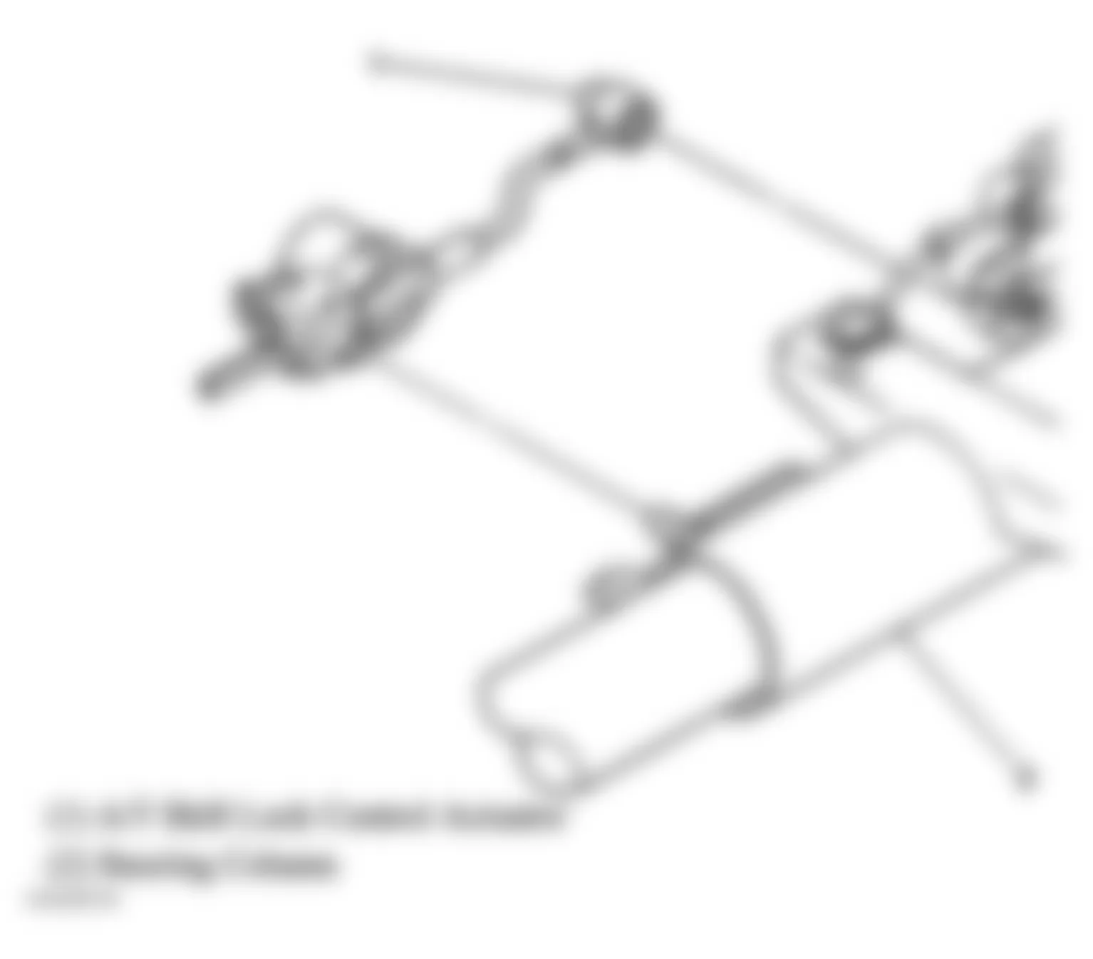 GMC Sierra 2500 2004 - Component Locations -  Lower Steering Column