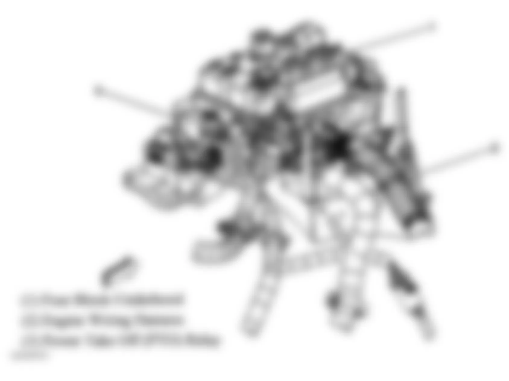 GMC Sierra 2500 2004 - Component Locations -  Power Take-Off Relay