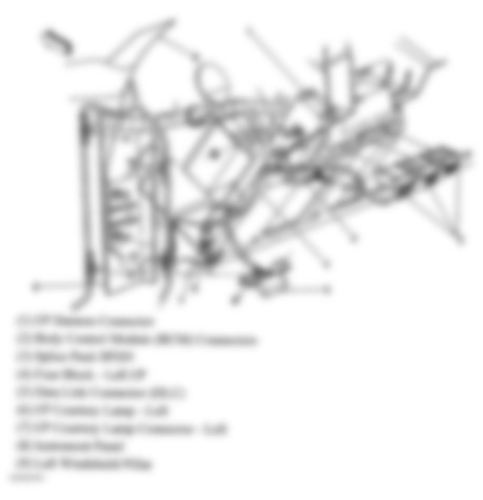 GMC Sierra 2500 2004 - Component Locations -  Lower Left Dash