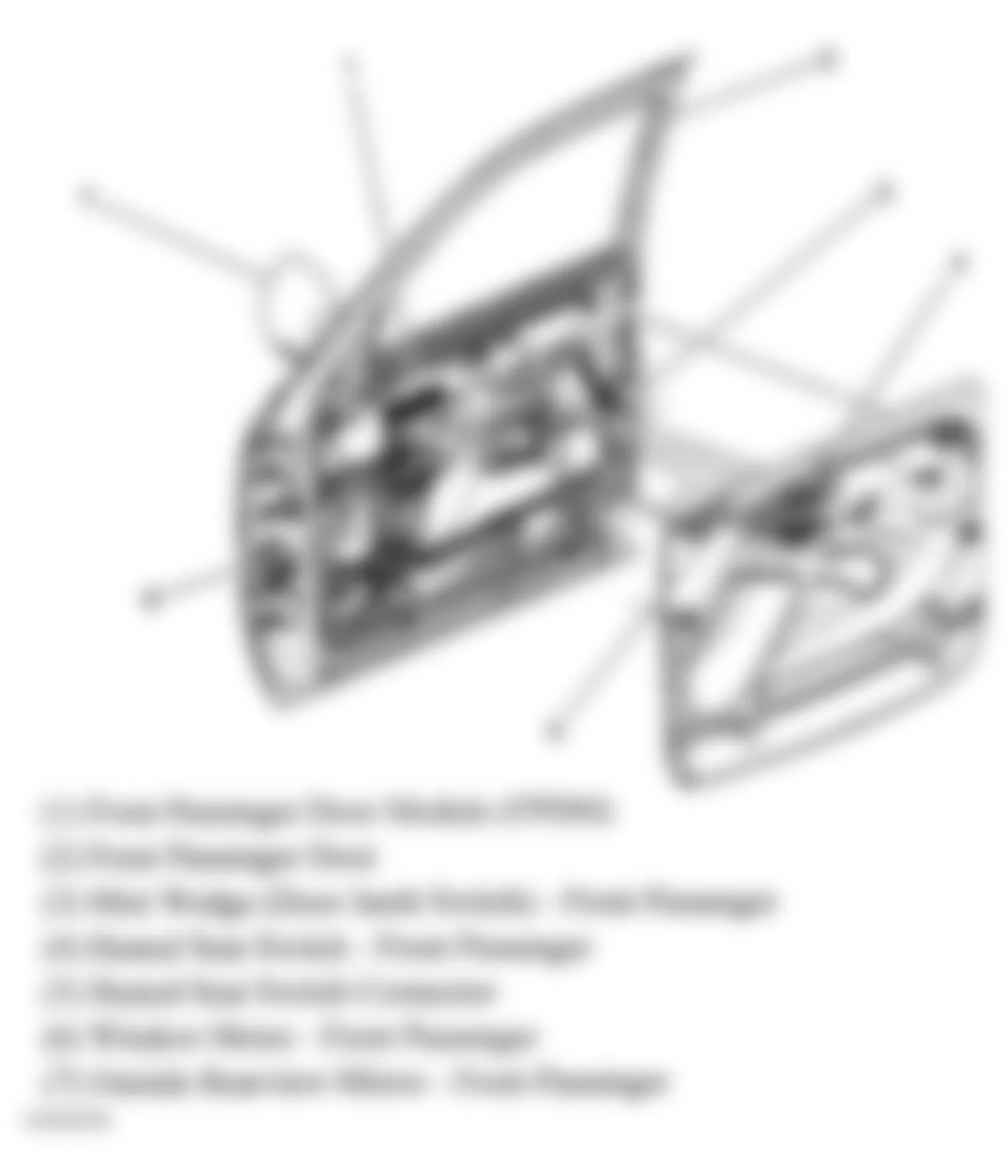 GMC Sierra 2500 2004 - Component Locations -  Right Front Door