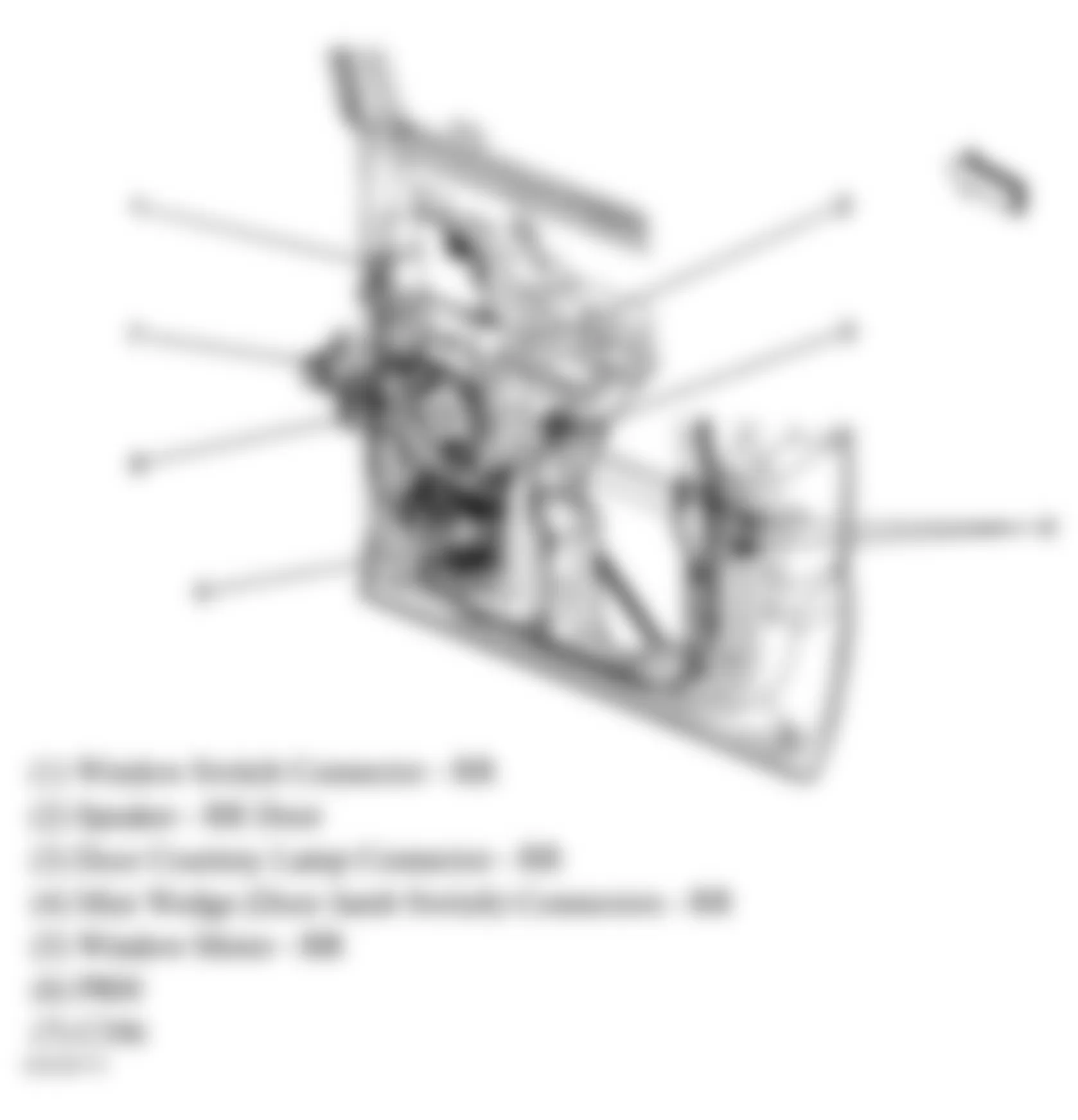 GMC Sierra 2500 2004 - Component Locations -  Right Rear Door