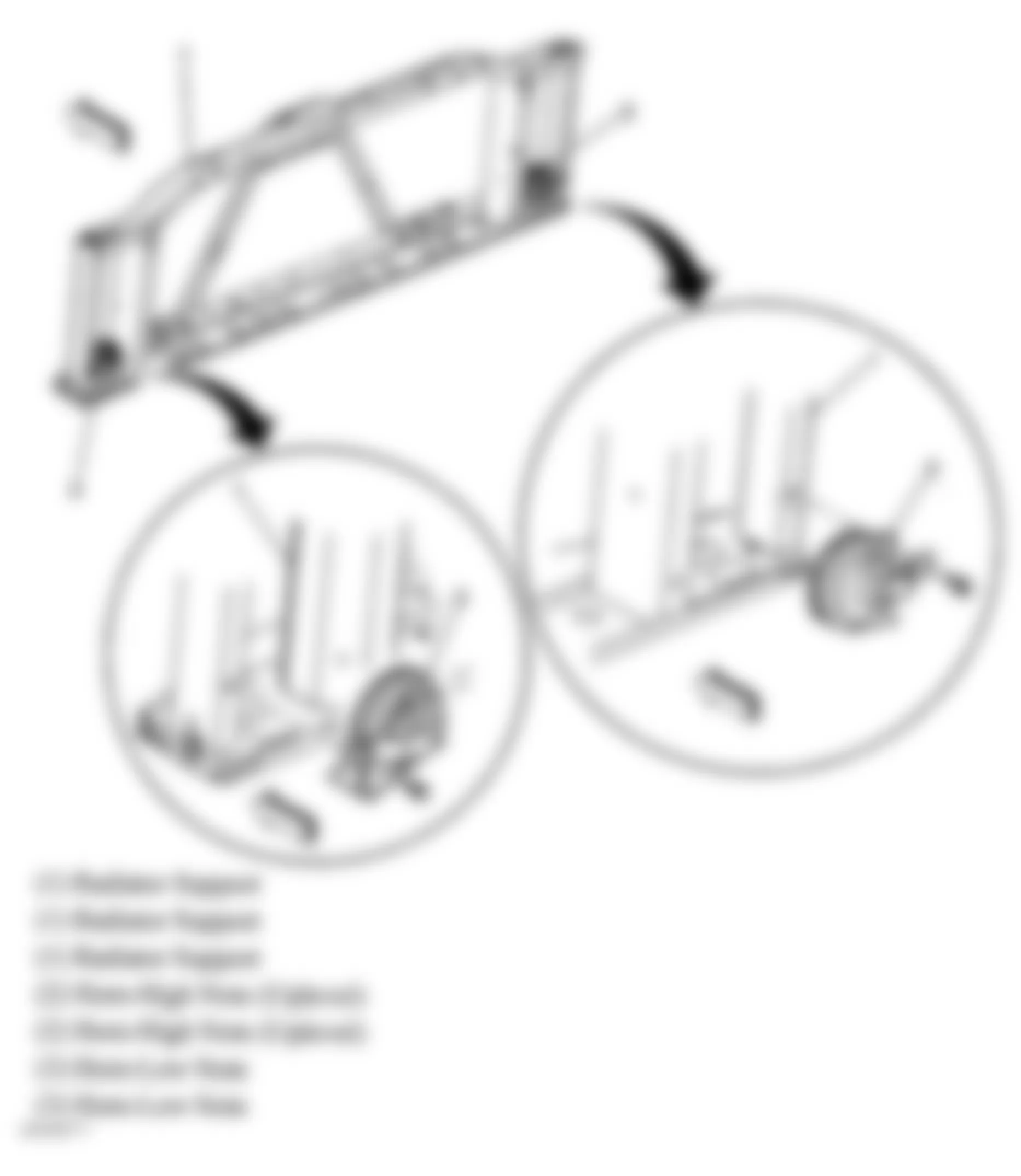 GMC Sierra 2500 2004 - Component Locations -  Radiator Support