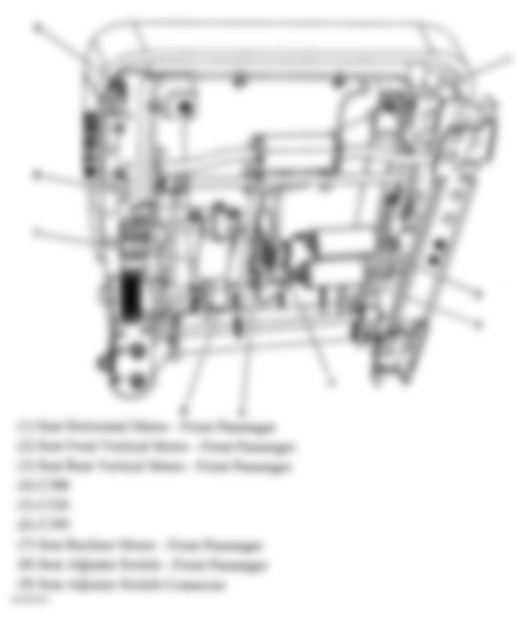 GMC Sierra 2500 2004 - Component Locations -  Bottom Of Right Front Seat