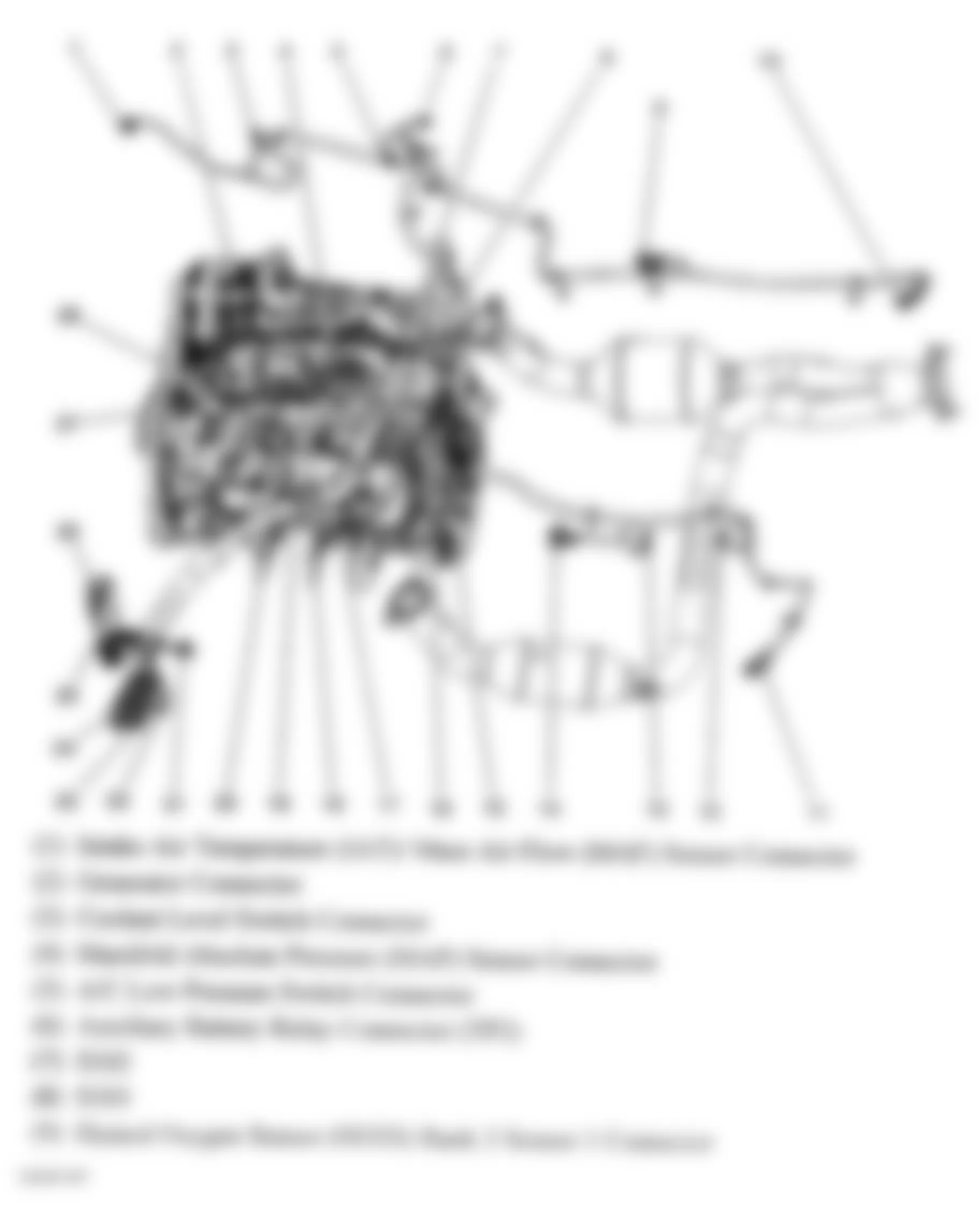 GMC Sierra 2500 2004 - Component Locations -  Engine Harness (4.3L) (1 Of 2)