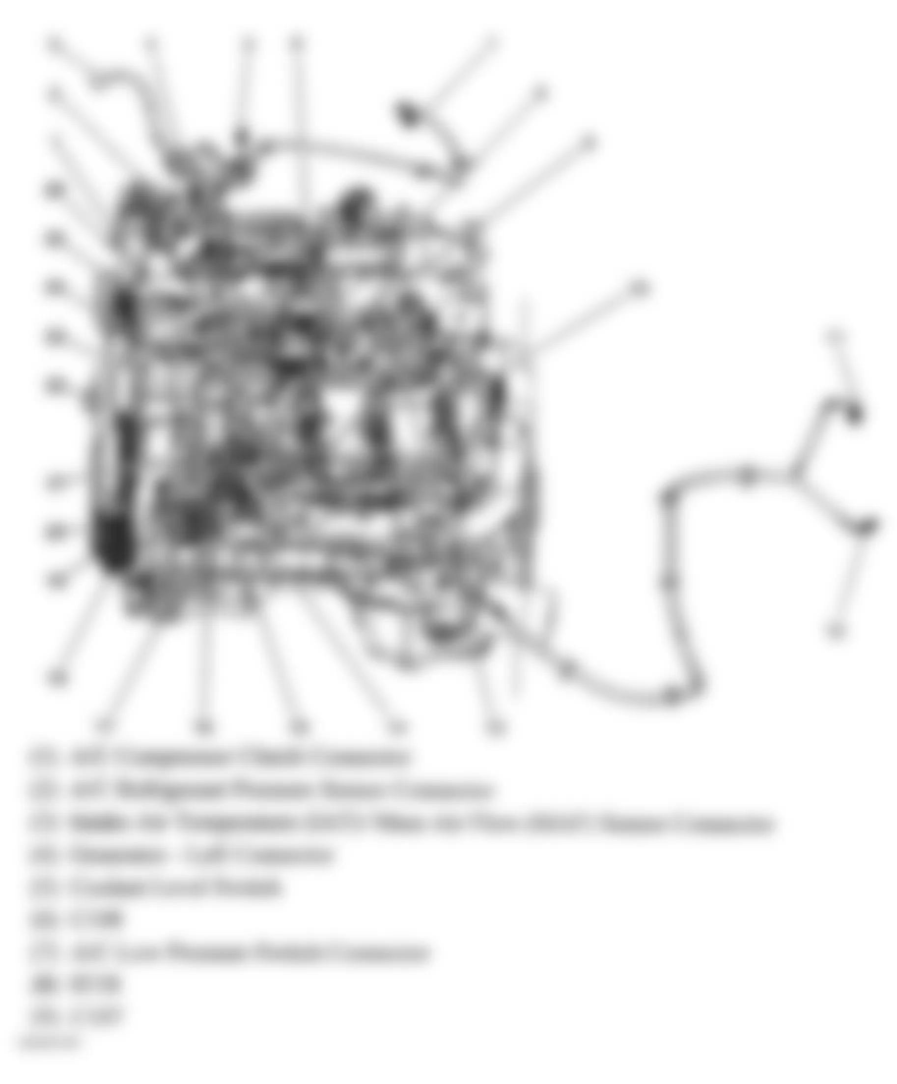 GMC Sierra 2500 2004 - Component Locations -  Left Side Of Engine (6.6L) (1 Of 2)