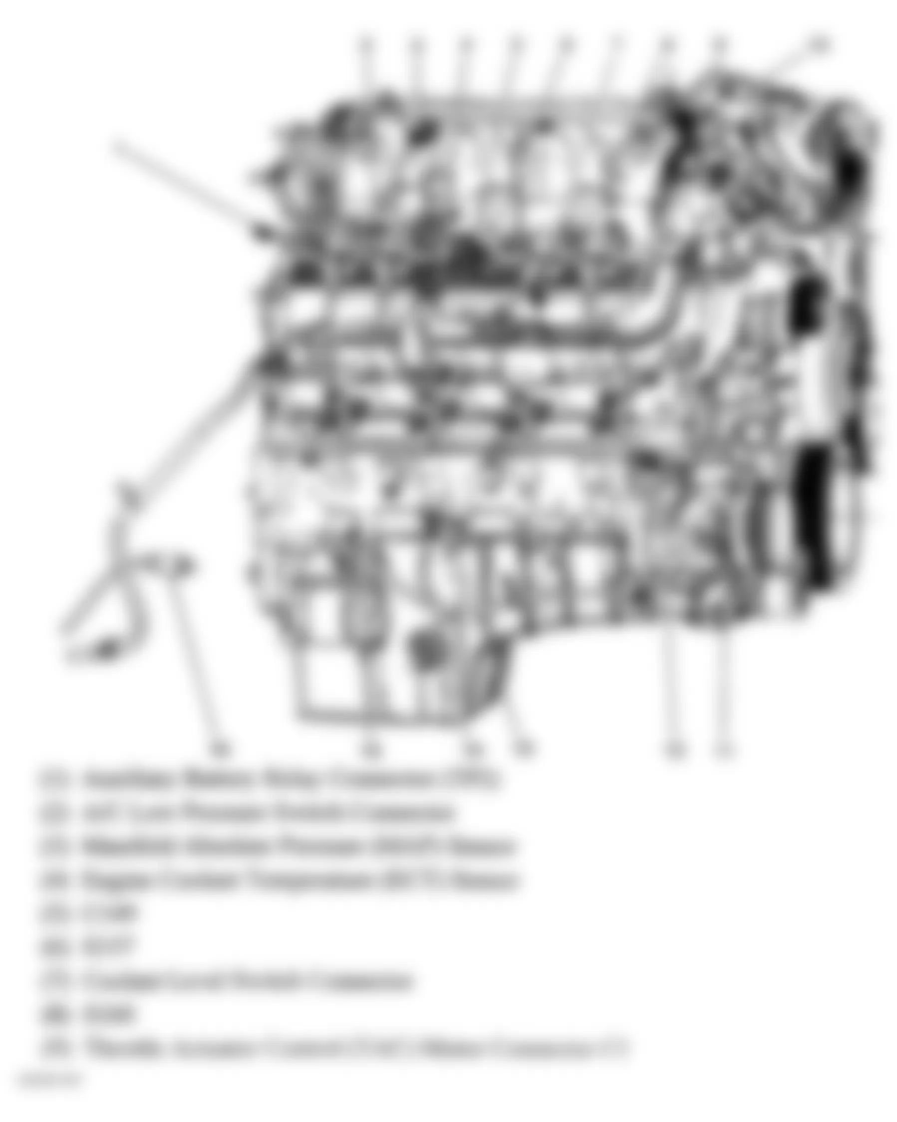 GMC Sierra 2500 2004 - Component Locations -  Right Side Of Engine (8.1L)
