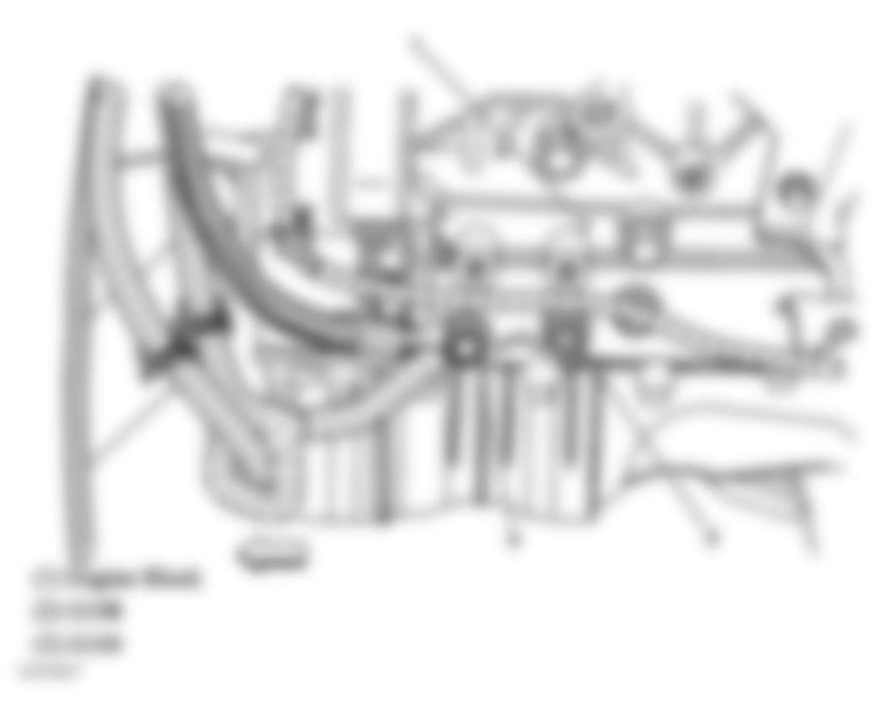 GMC Sierra 2500 HD 2004 - Component Locations - Lower Left Side Of Engine (6.6L)