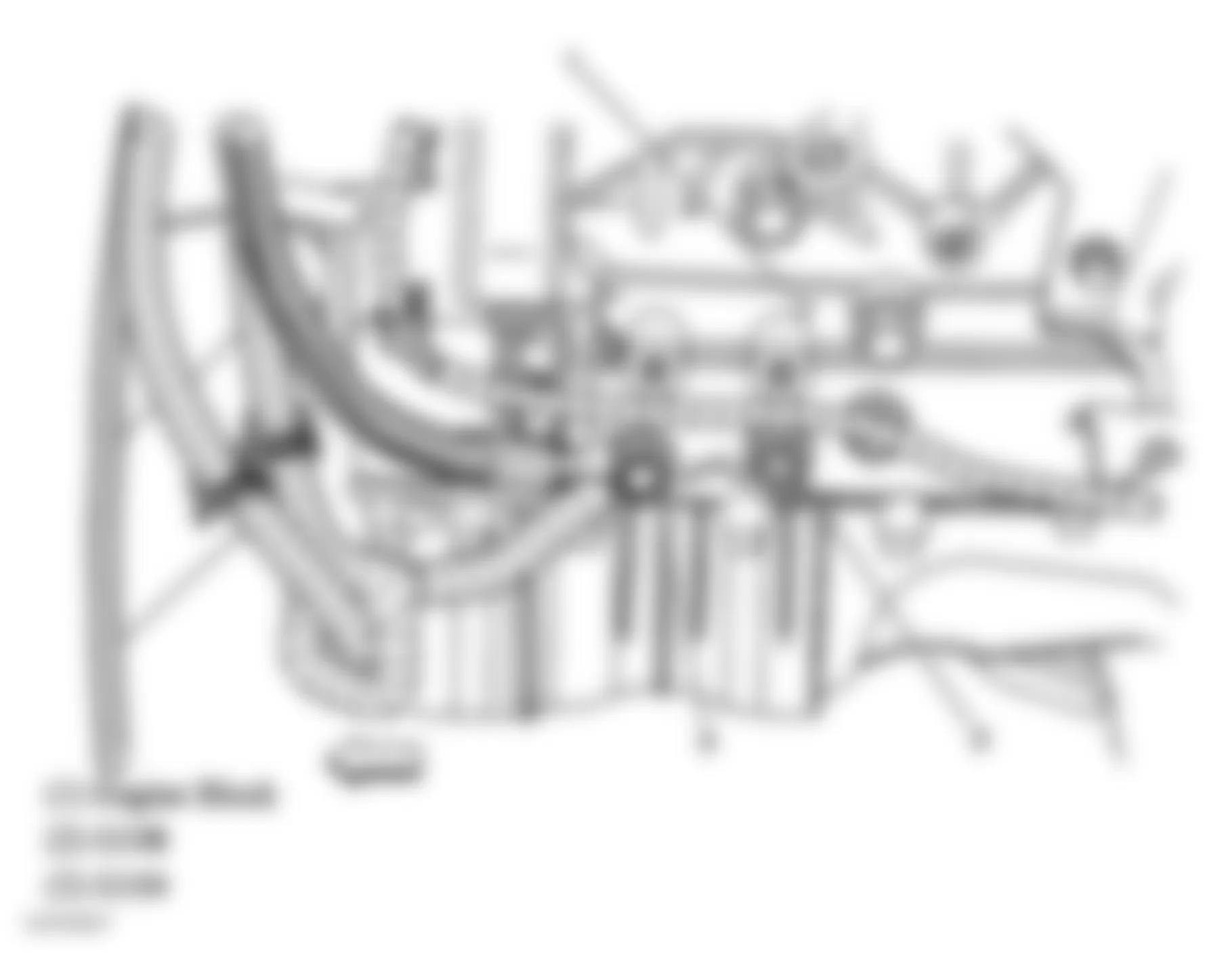 GMC Sierra 2500 HD 2004 - Component Locations -  Lower Left Side Of Engine (6.6L)