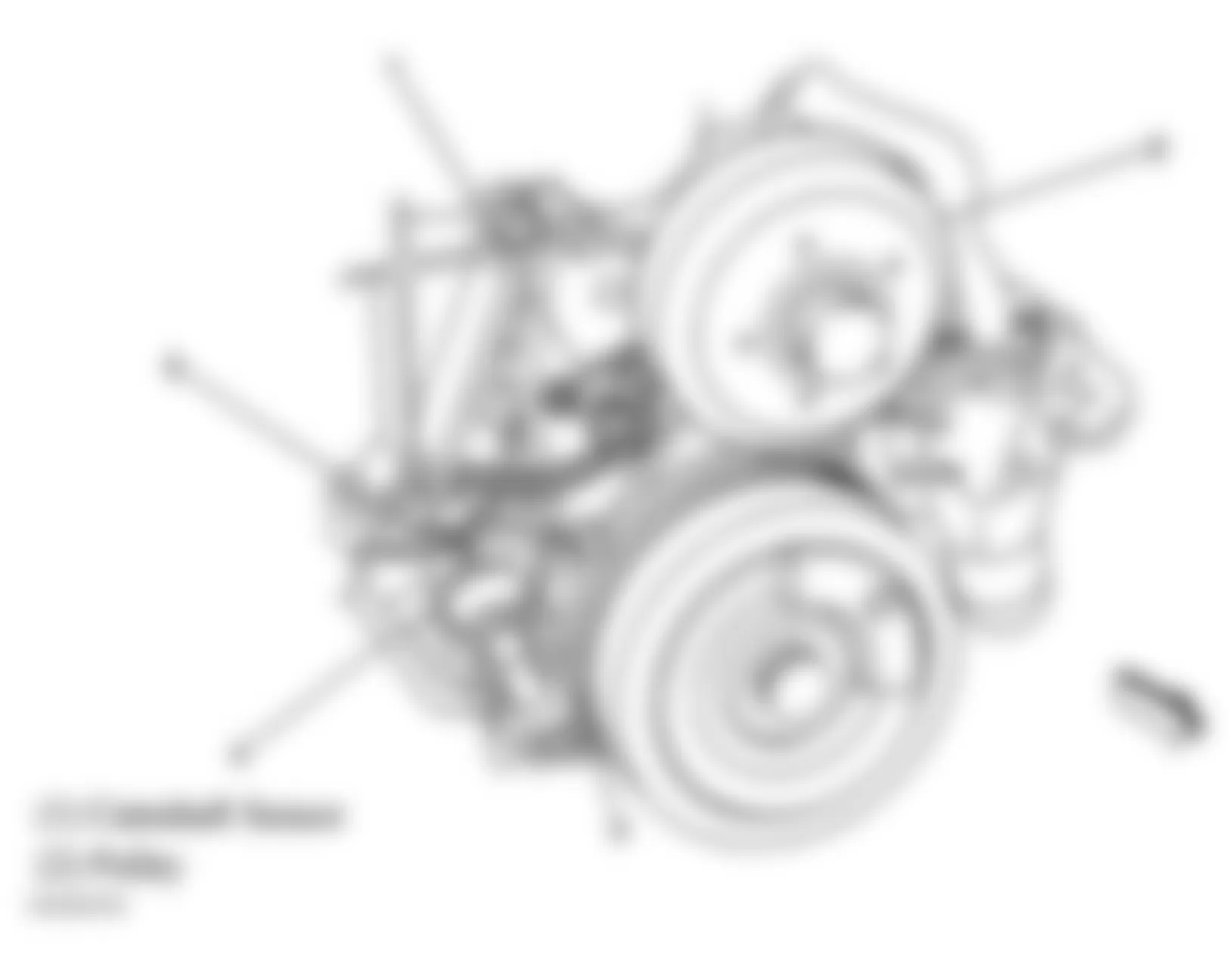 GMC Sierra 2500 HD 2004 - Component Locations - Camshaft Sensor (6.6L) (LB7)