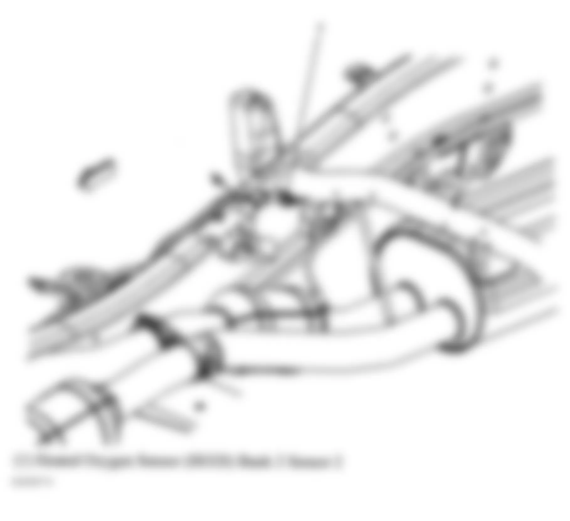 GMC Sierra 2500 HD 2004 - Component Locations - Heated Oxygen Sensor (HO2S) Bank 2 Sensor 2 (8.1L)