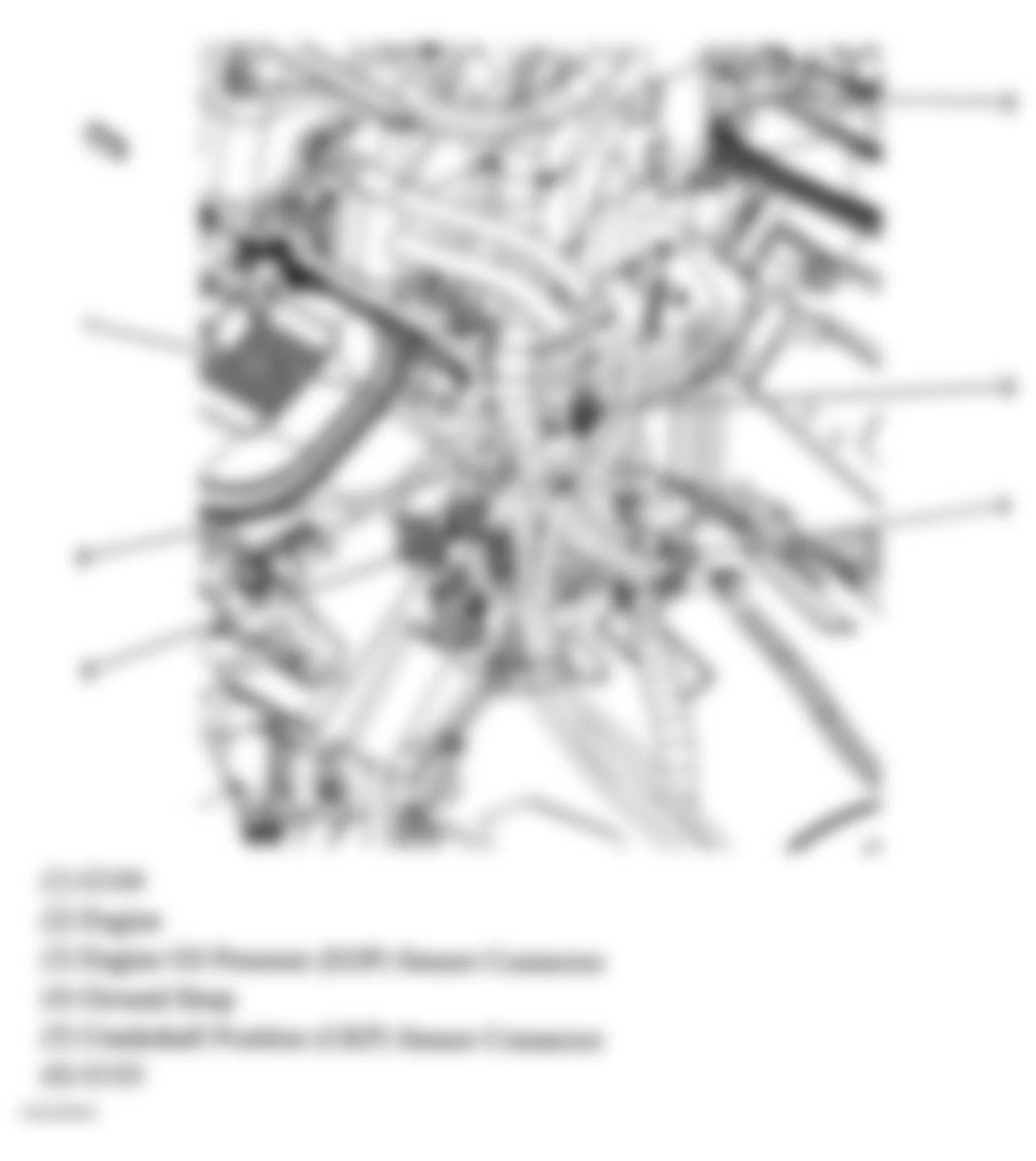 GMC Sierra 3500 2004 - Component Locations -  Top Rear Of Engine (8.1L)