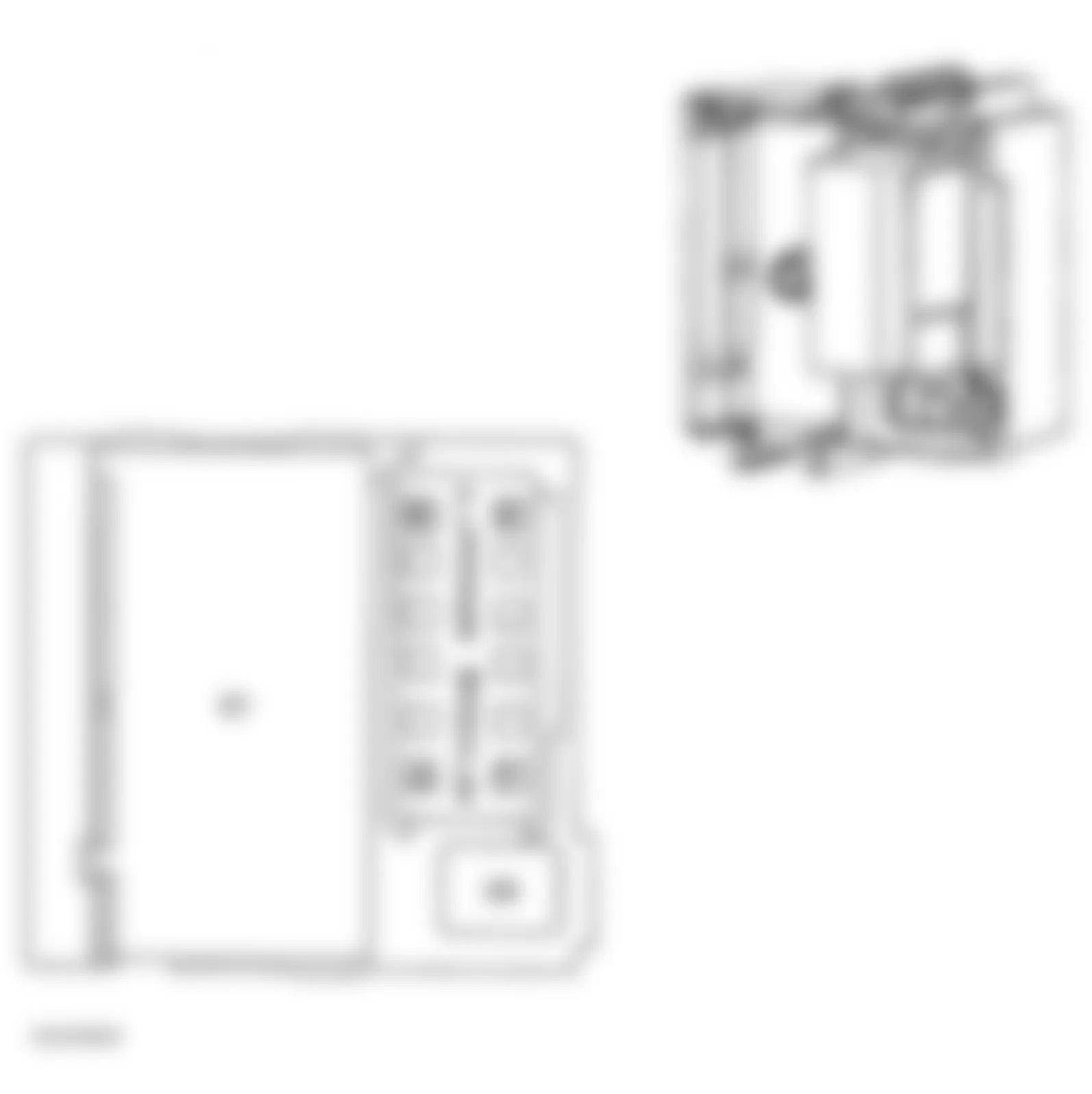 GMC Sierra 3500 2004 - Component Locations -  Instrument Panel Fuse Block (Bottom View)