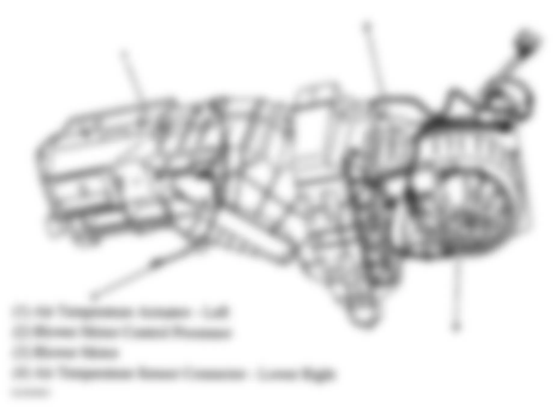 GMC Sierra 3500 2004 - Component Locations -  HVAC Module Assembly (Bottom)