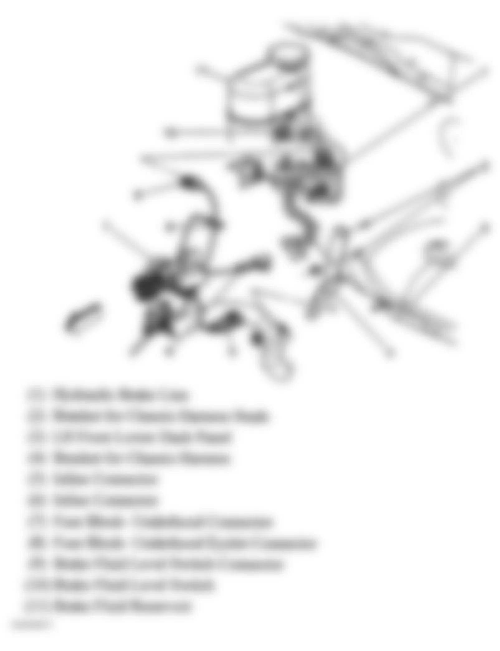 GMC Sierra 3500 2004 - Component Locations -  Brake Fluid Level Switch