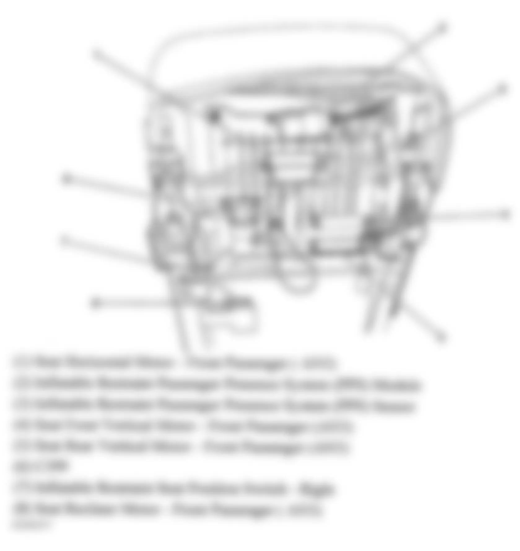 GMC Sierra 3500 2004 - Component Locations -  Below Right Front Seat