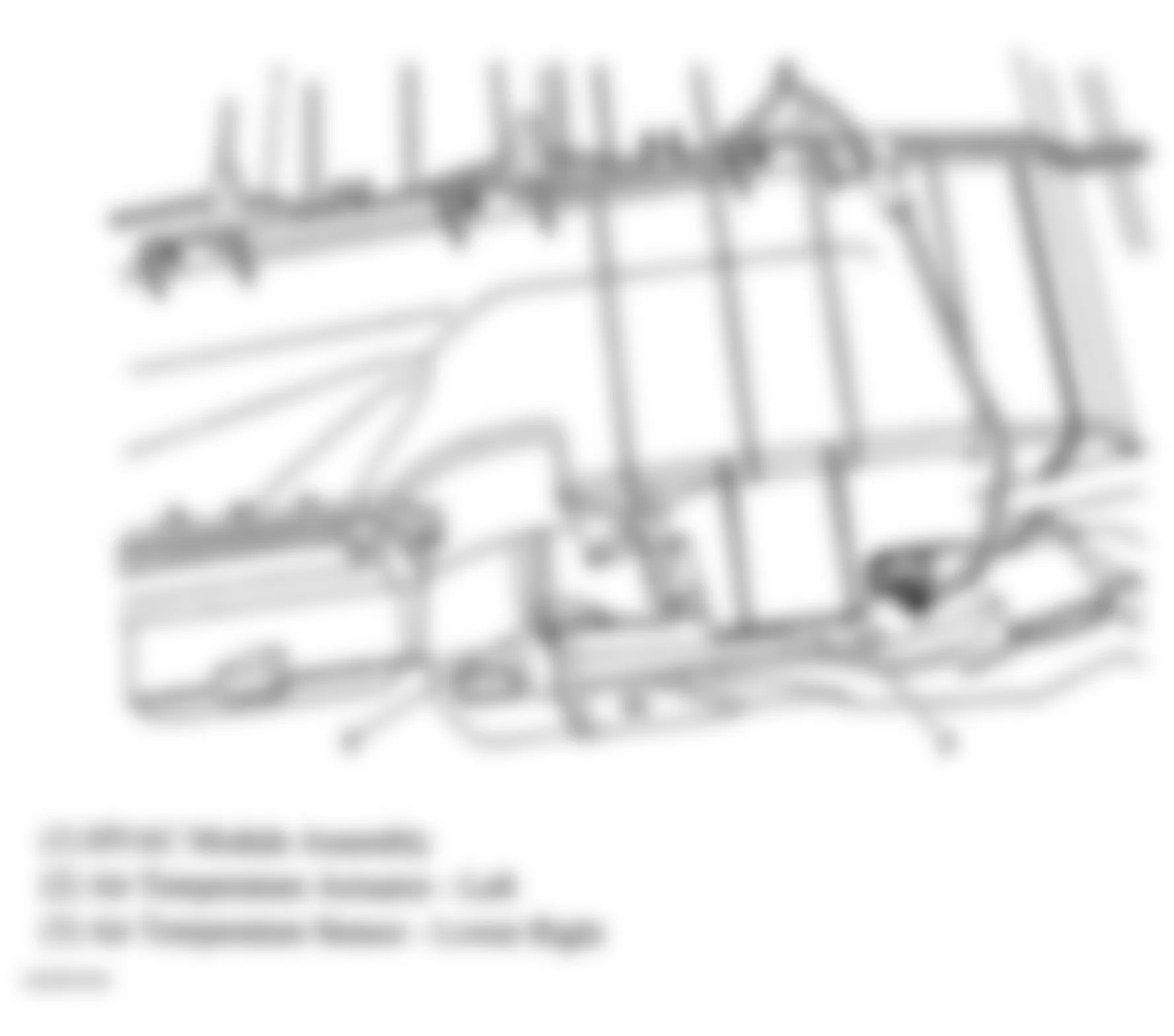 GMC Yukon 2004 - Component Locations -  Air Temperature Sensor (Lower Right)