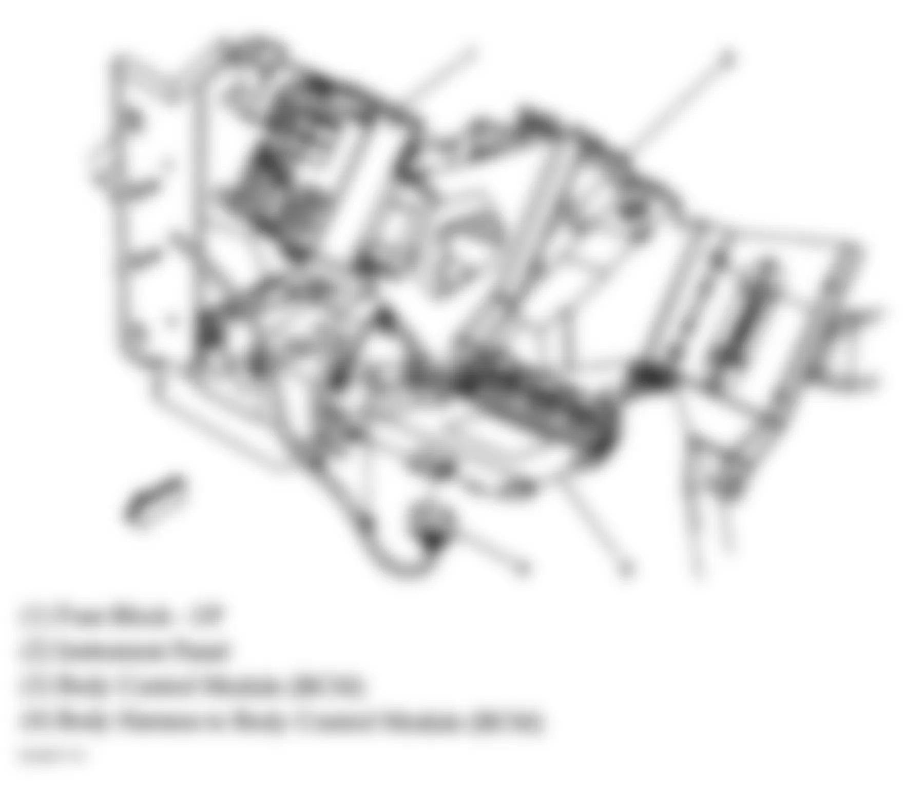 GMC Yukon 2004 - Component Locations -  Below Steering Column