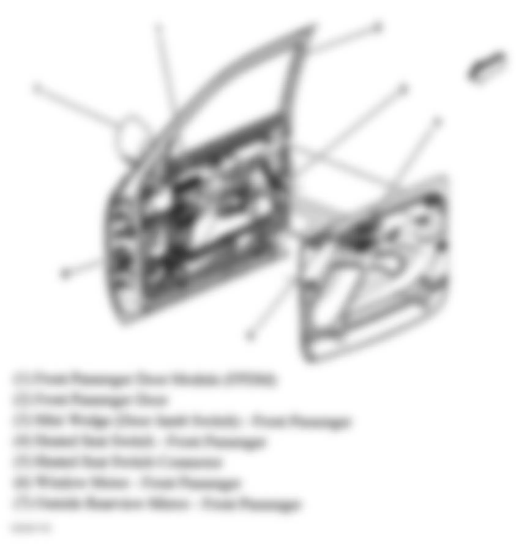 GMC Yukon 2004 - Component Locations -  Right Front Door