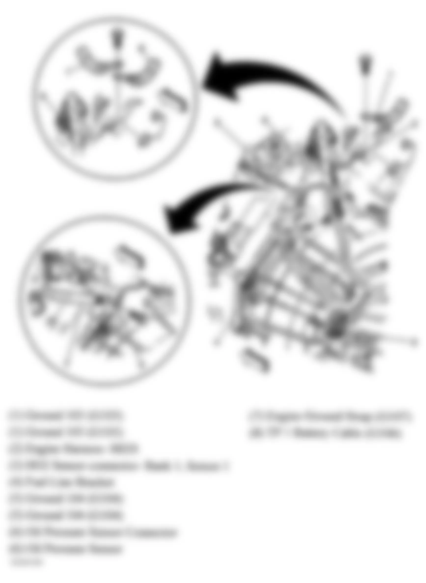 GMC Yukon Denali 2004 - Component Locations -  Rear Of Engine (4.8L, 5.3L & 6.0L)