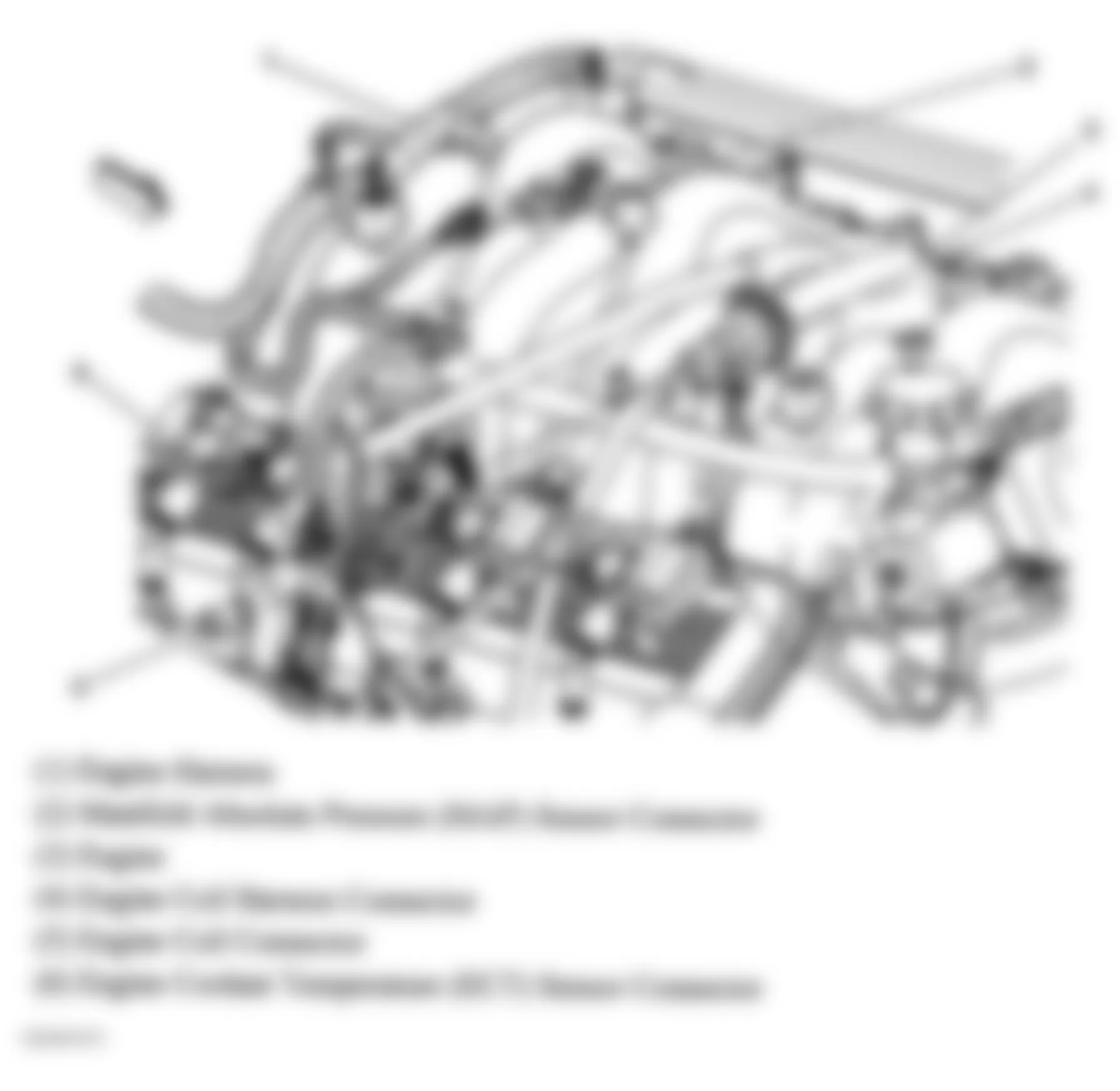 GMC Yukon Denali 2004 - Component Locations -  Upper Right Side Of Engine (8.1L)