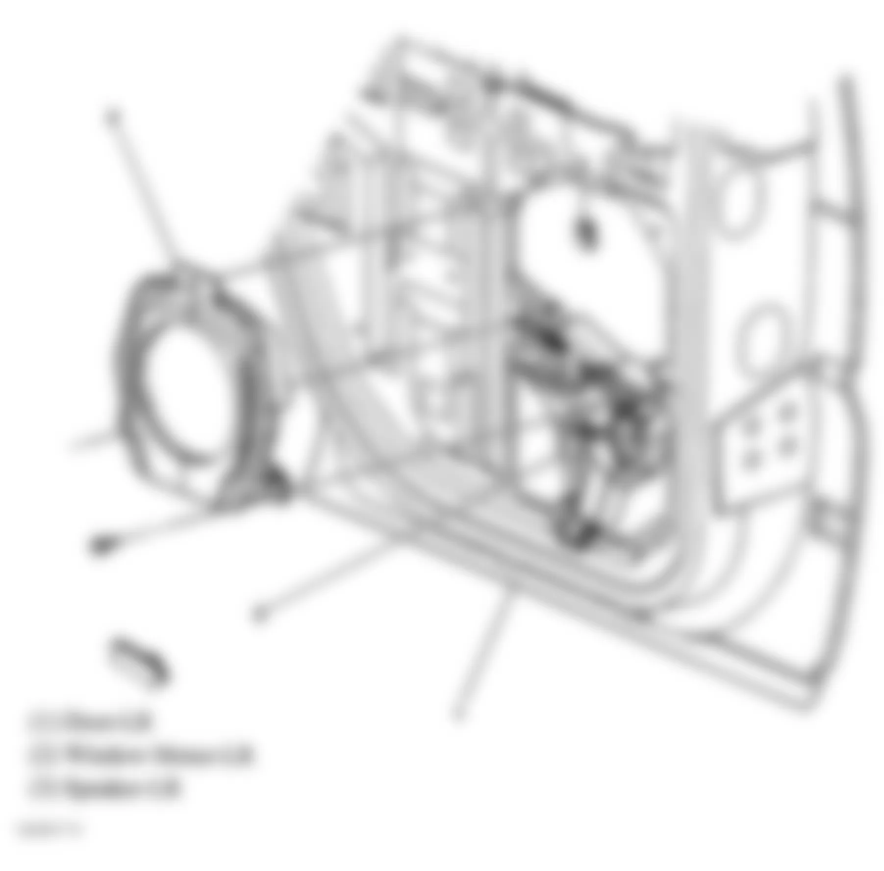 GMC Yukon Denali 2004 - Component Locations -  Left Rear Door (Right Rear Similar)