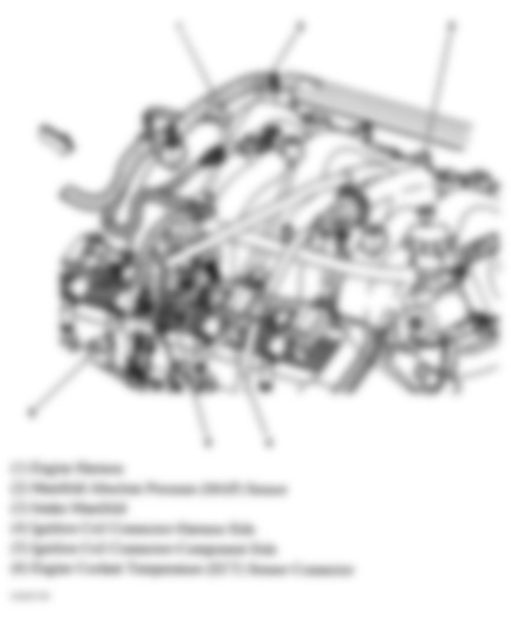 GMC Yukon Denali 2004 - Component Locations -  Upper Right Side Of Engine (8.1L)
