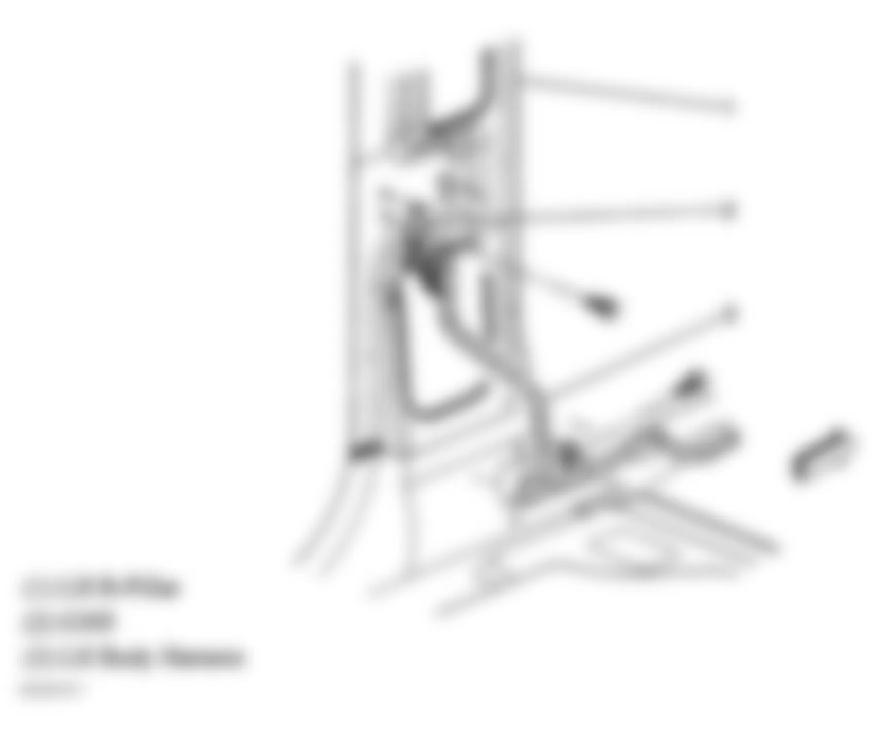 GMC Yukon XL K2500 2004 - Component Locations -  Left B Pillar