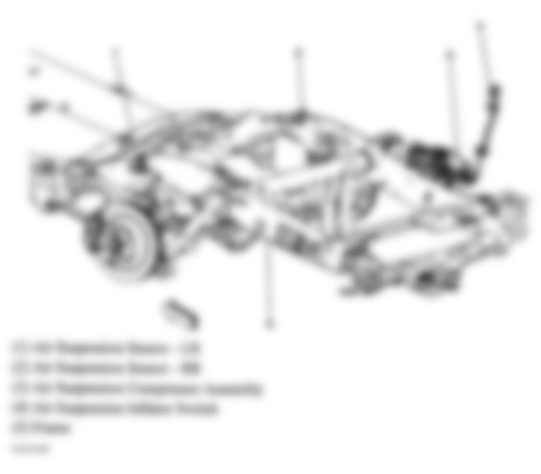 GMC Envoy 2005 - Component Locations -  Rear Frame & Underbody (Short Wheelbase)