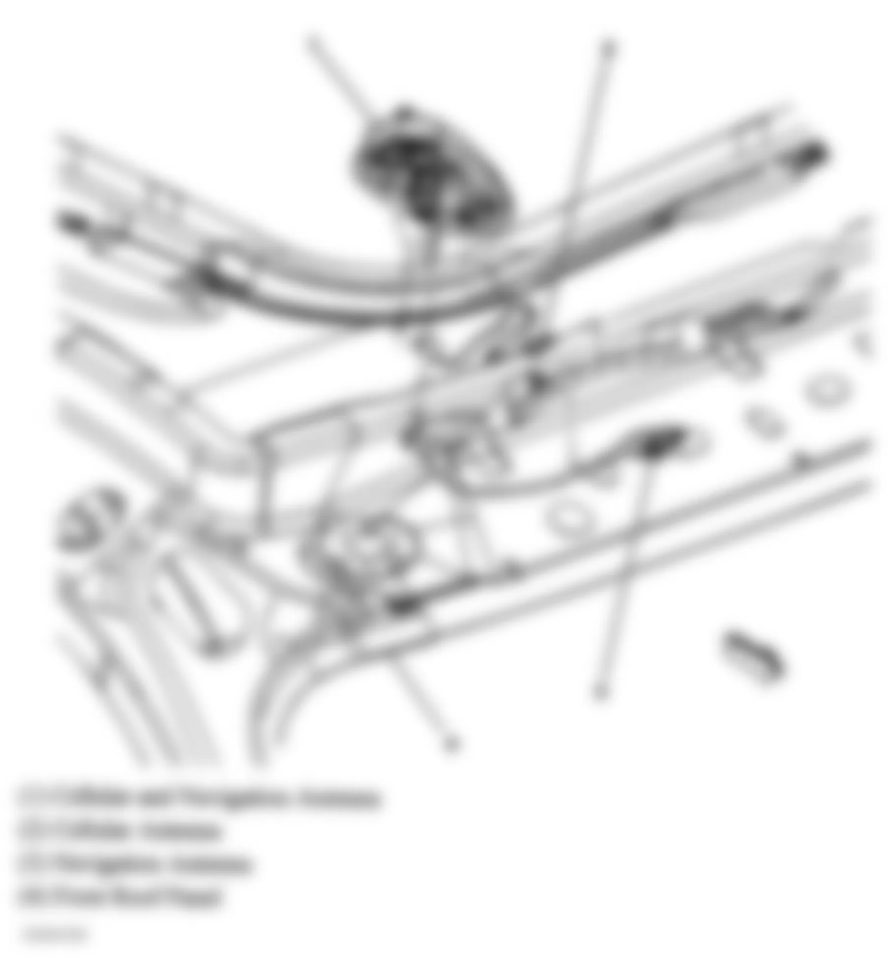 GMC Envoy 2005 - Component Locations -  Front Roof Panel