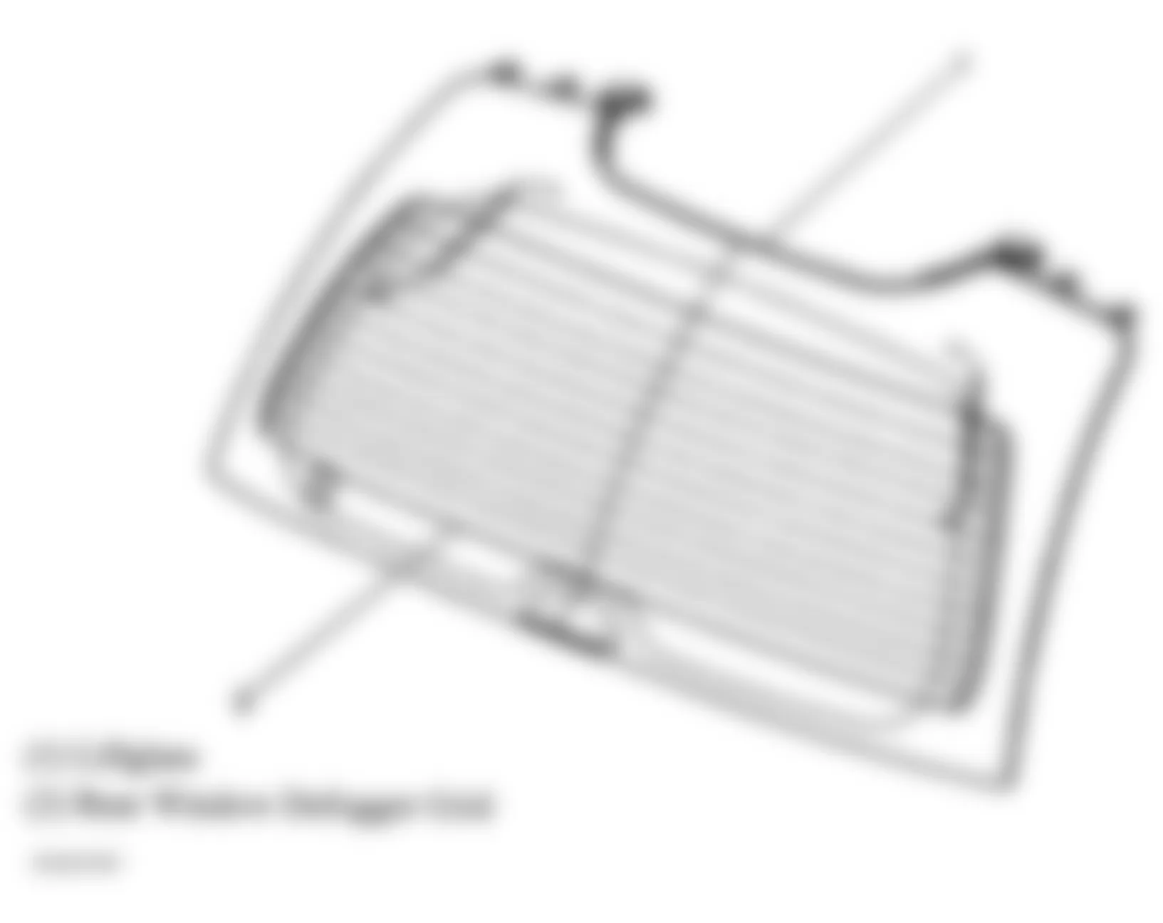 GMC Envoy 2005 - Component Locations -  Rear Window Defogger