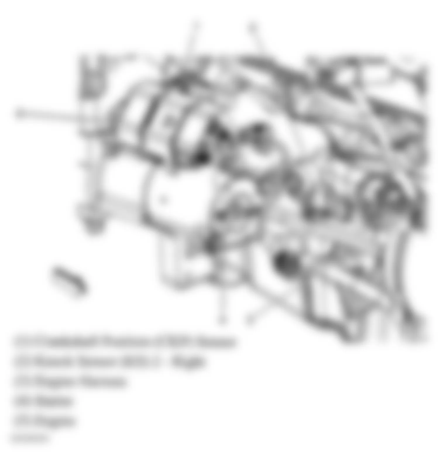 GMC Envoy 2005 - Component Locations -  Lower Right Rear Of Engine (5.3L)