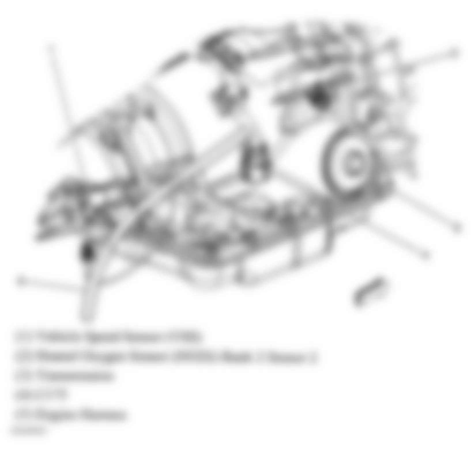 GMC Envoy 2005 - Component Locations -  Right Side Of Transmission (5.3L)