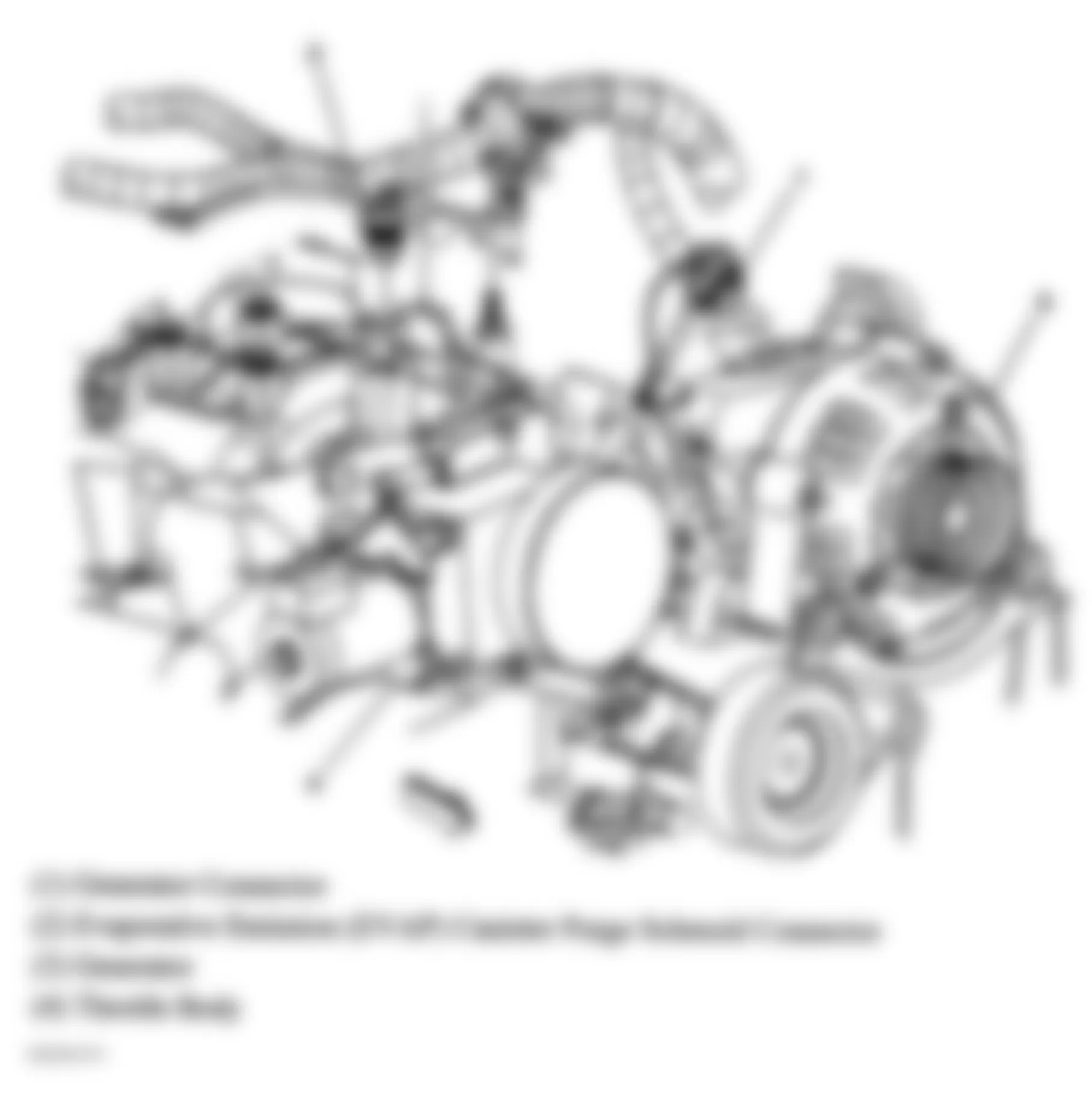 GMC Envoy XL 2005 - Component Locations -  Top Front Of Engine (5.3L)