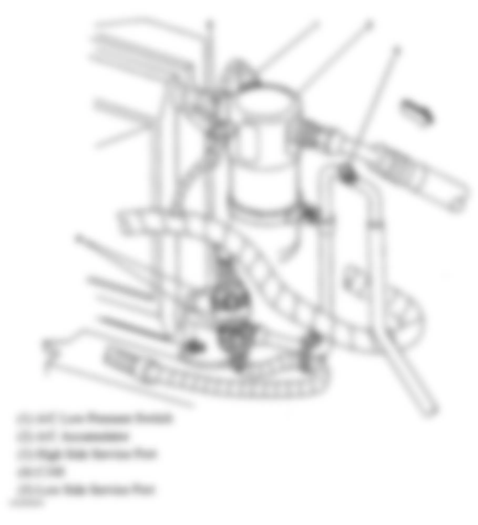 GMC Jimmy 2005 - Component Locations -  A/C Accumulator