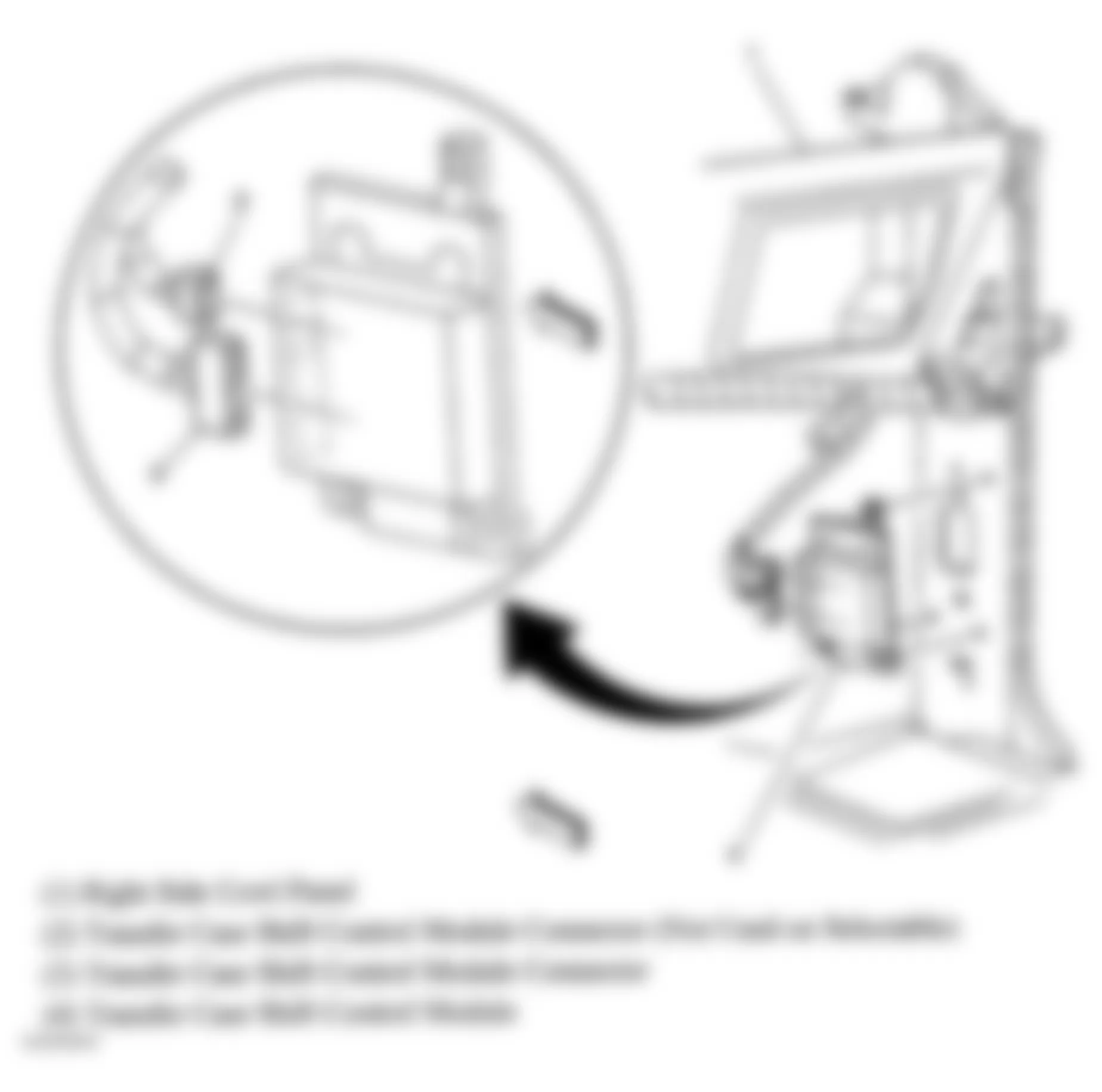 GMC Jimmy 2005 - Component Locations -  Right Front Kick Panel