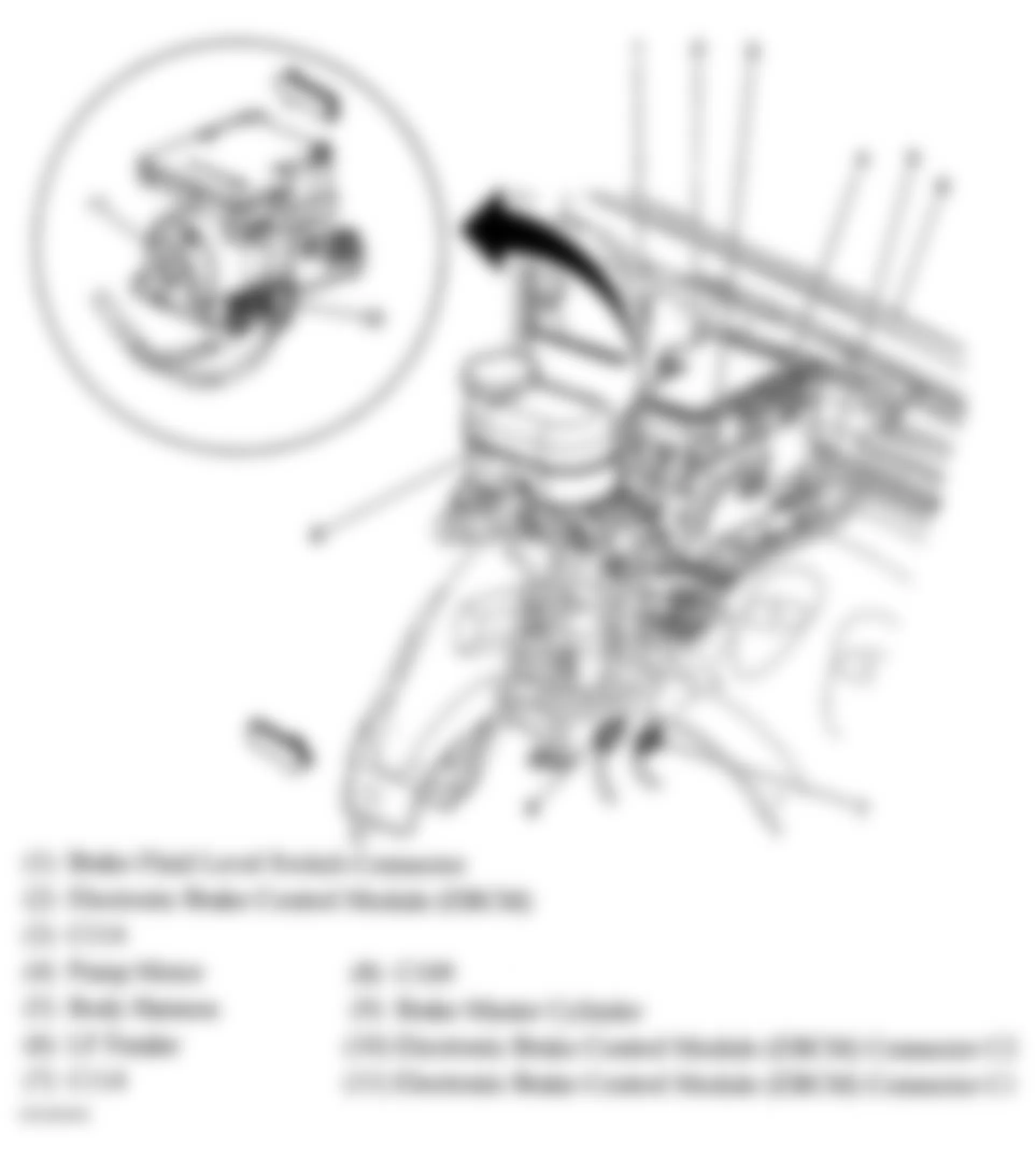 GMC Jimmy 2005 - Component Locations -  Left Rear Of Engine Compartment