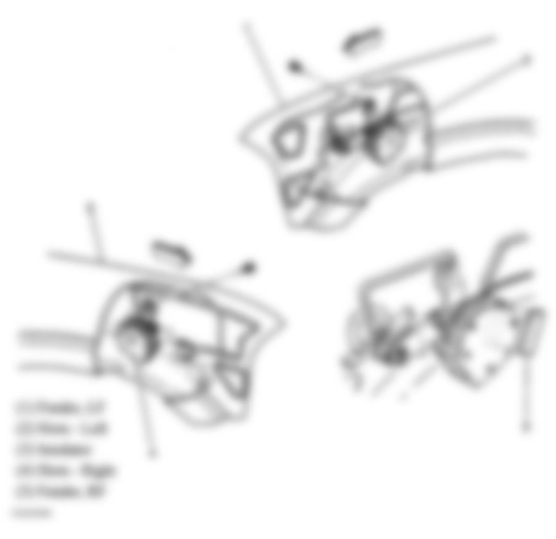 GMC Jimmy 2005 - Component Locations -  Left/Right Front Fenders