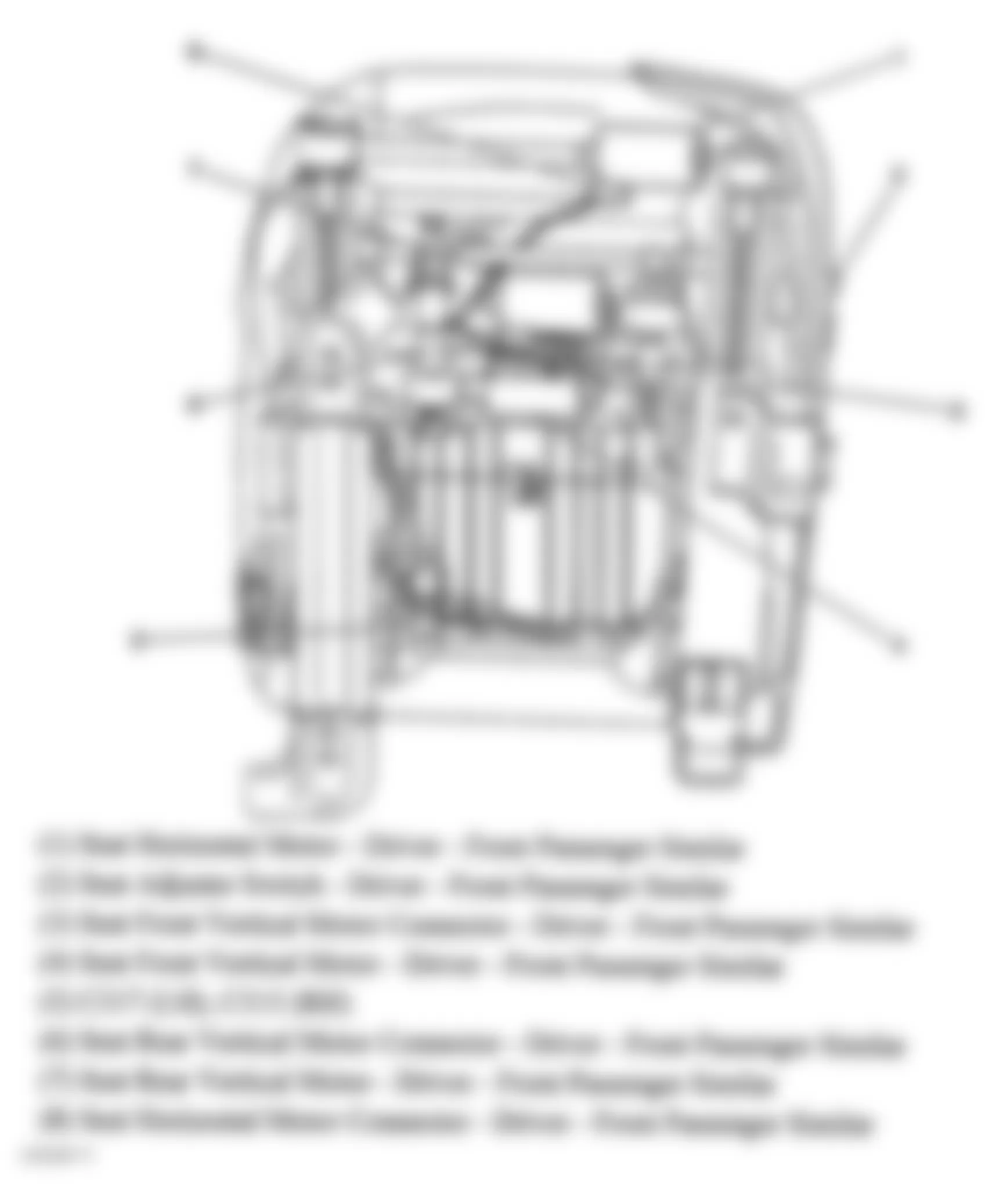 GMC Jimmy 2005 - Component Locations -  Seat Assembly