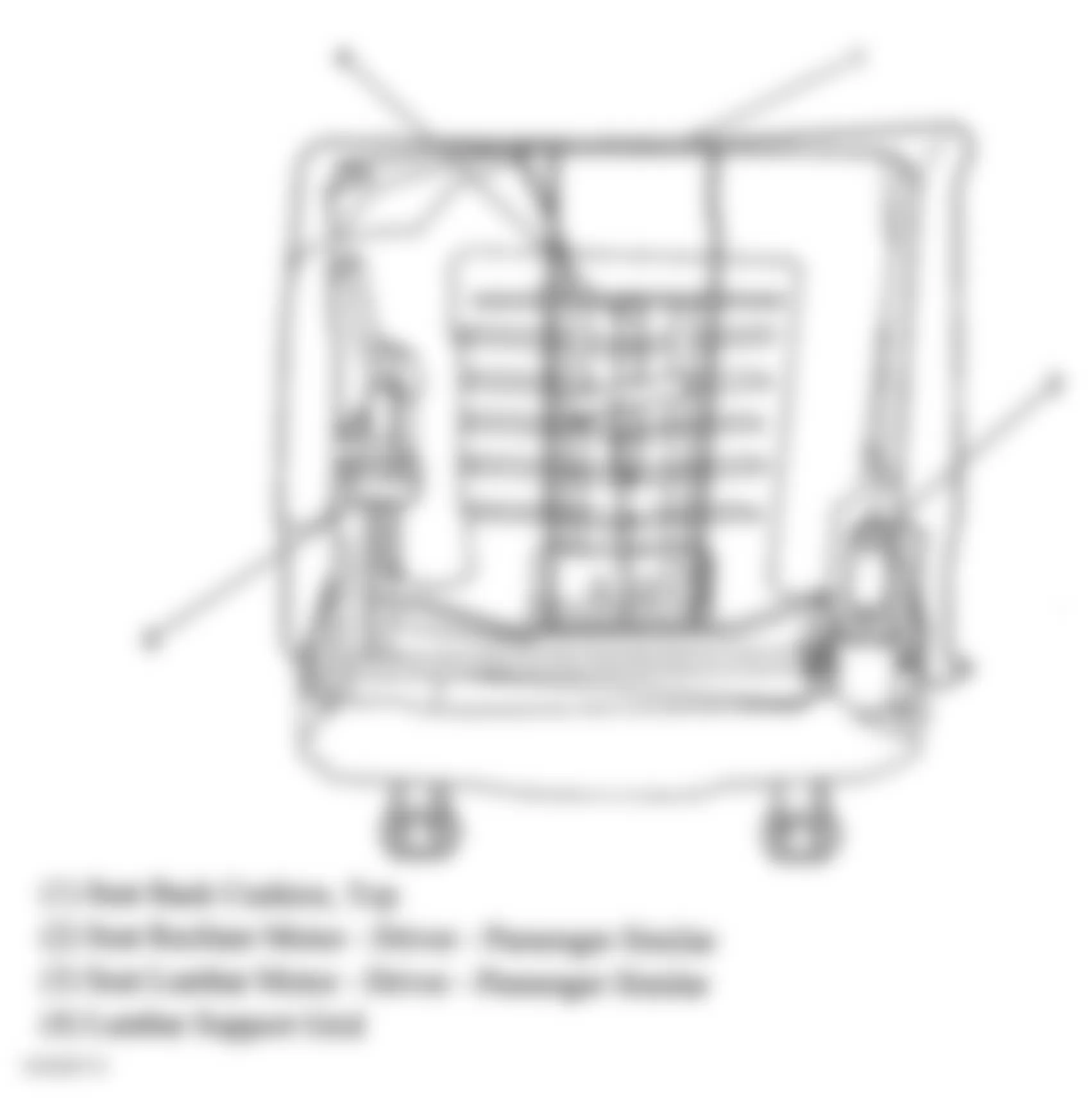 GMC Jimmy 2005 - Component Locations -  Seat-Top (8 Way) (W/O Memory)
